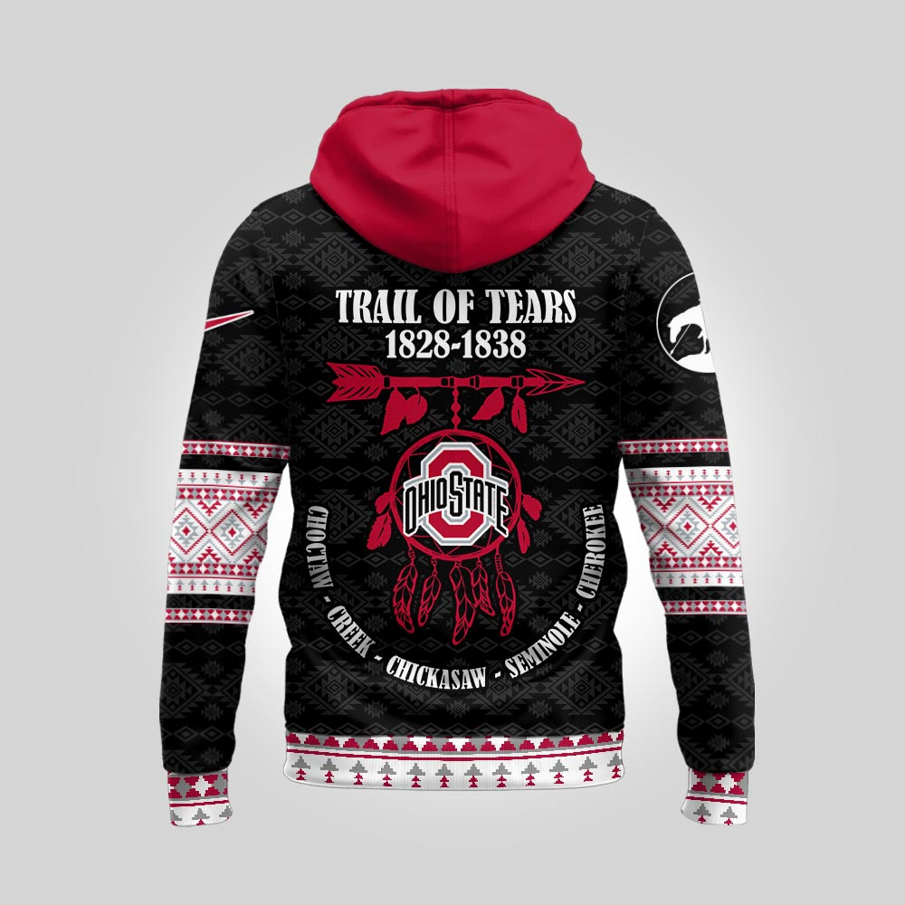 Ohio State Buckeyes | Premium NCAA Trail of Tears Awareness 3D Hoodie TTH2105125 - Image 2