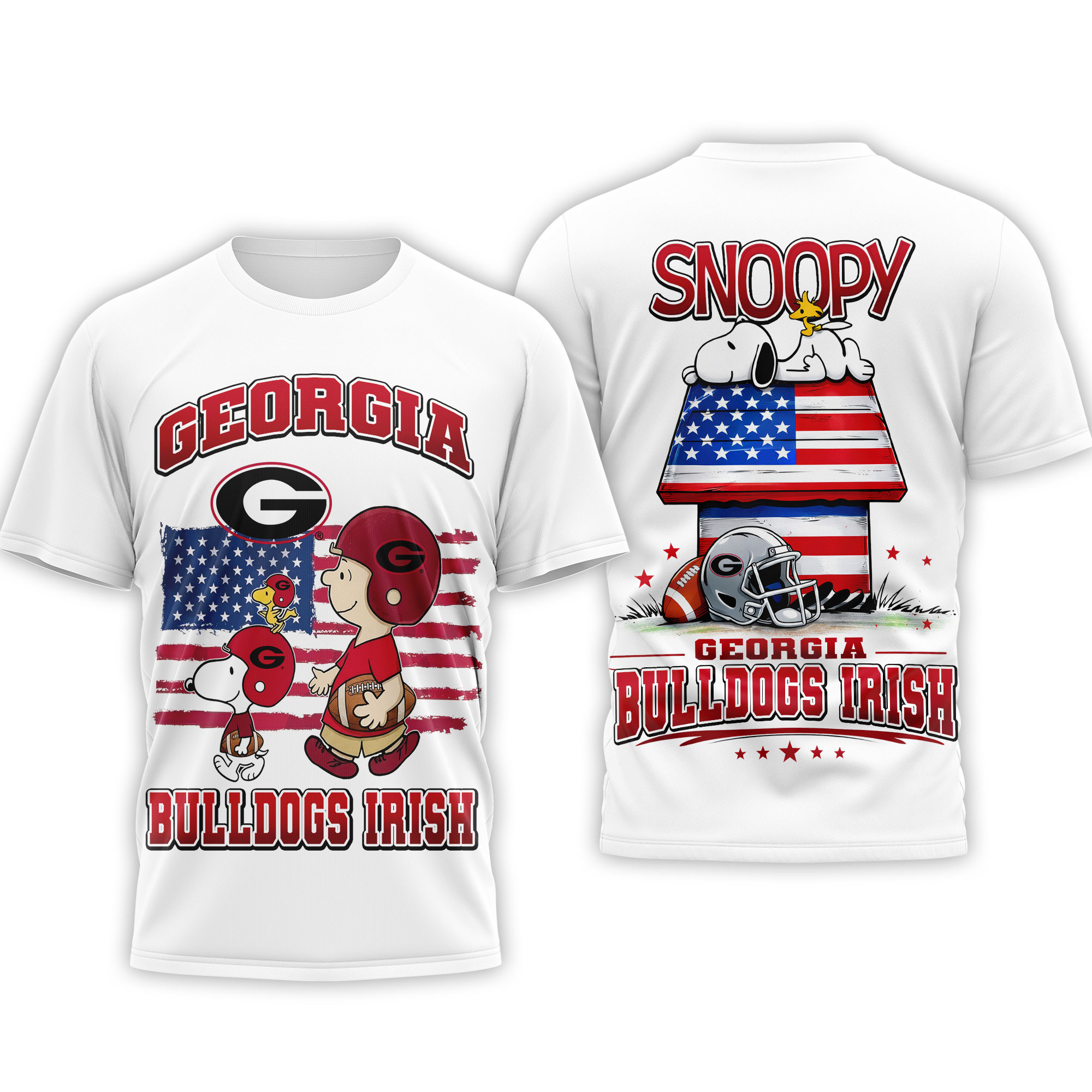 Georgia Bulldogs | Premium NCAA America 250 with Snoopy 3D Shirt TTH2105126 - Image 3