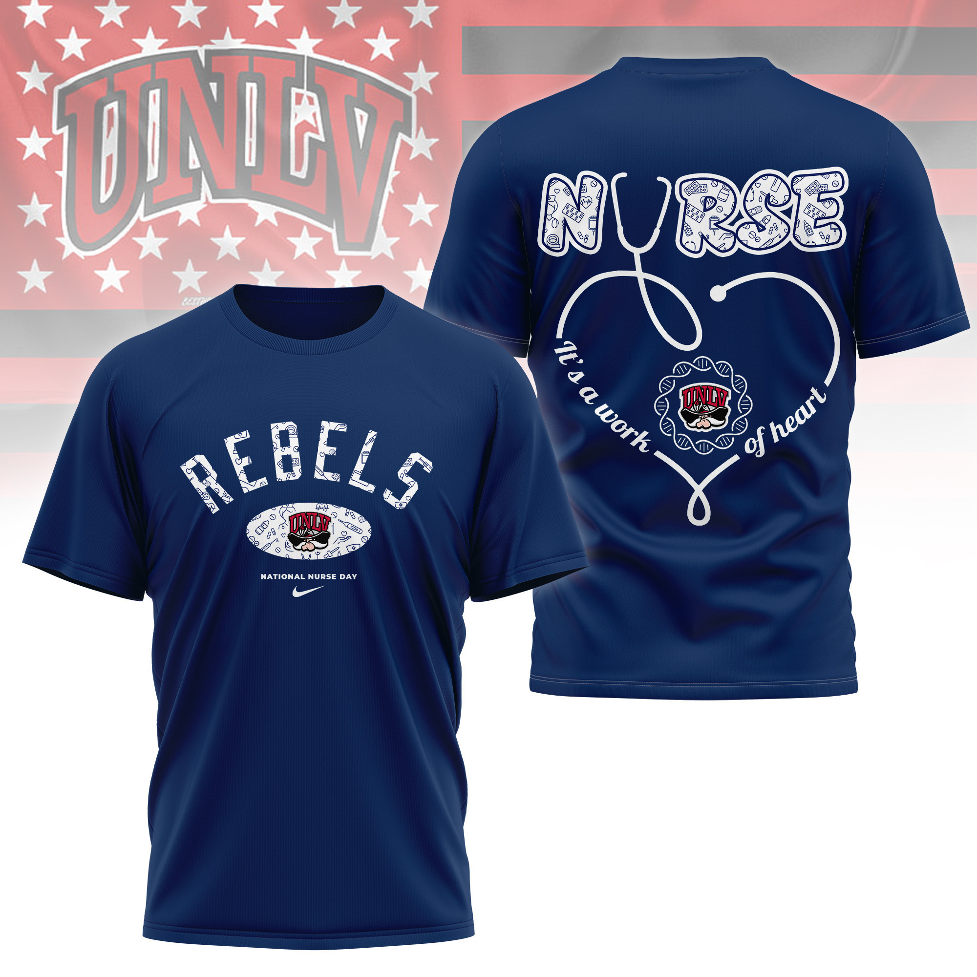UNLV Rebels | Premium Nurse Appreciation Day 3D Shirt TTH2105135 - Image 4