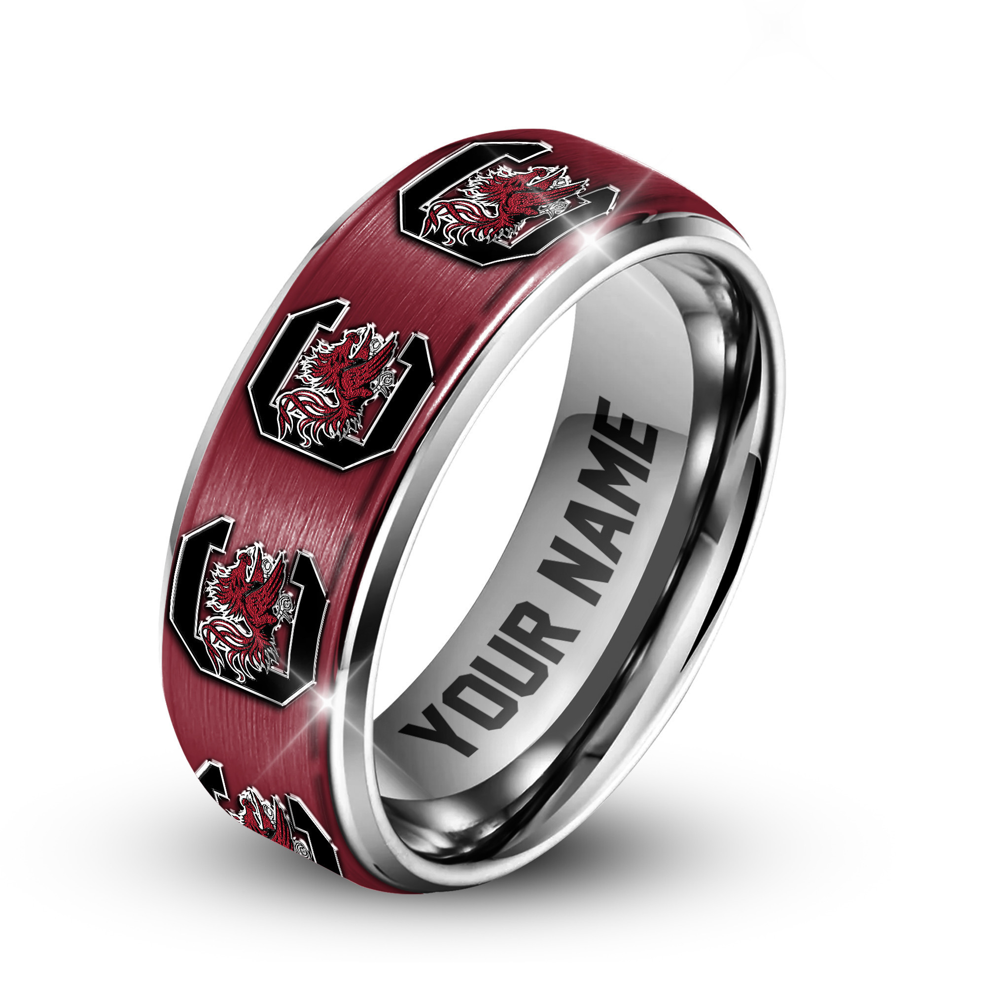 South Carolina Gamecocks | Premium Silver Tungsten Ring TTH210589