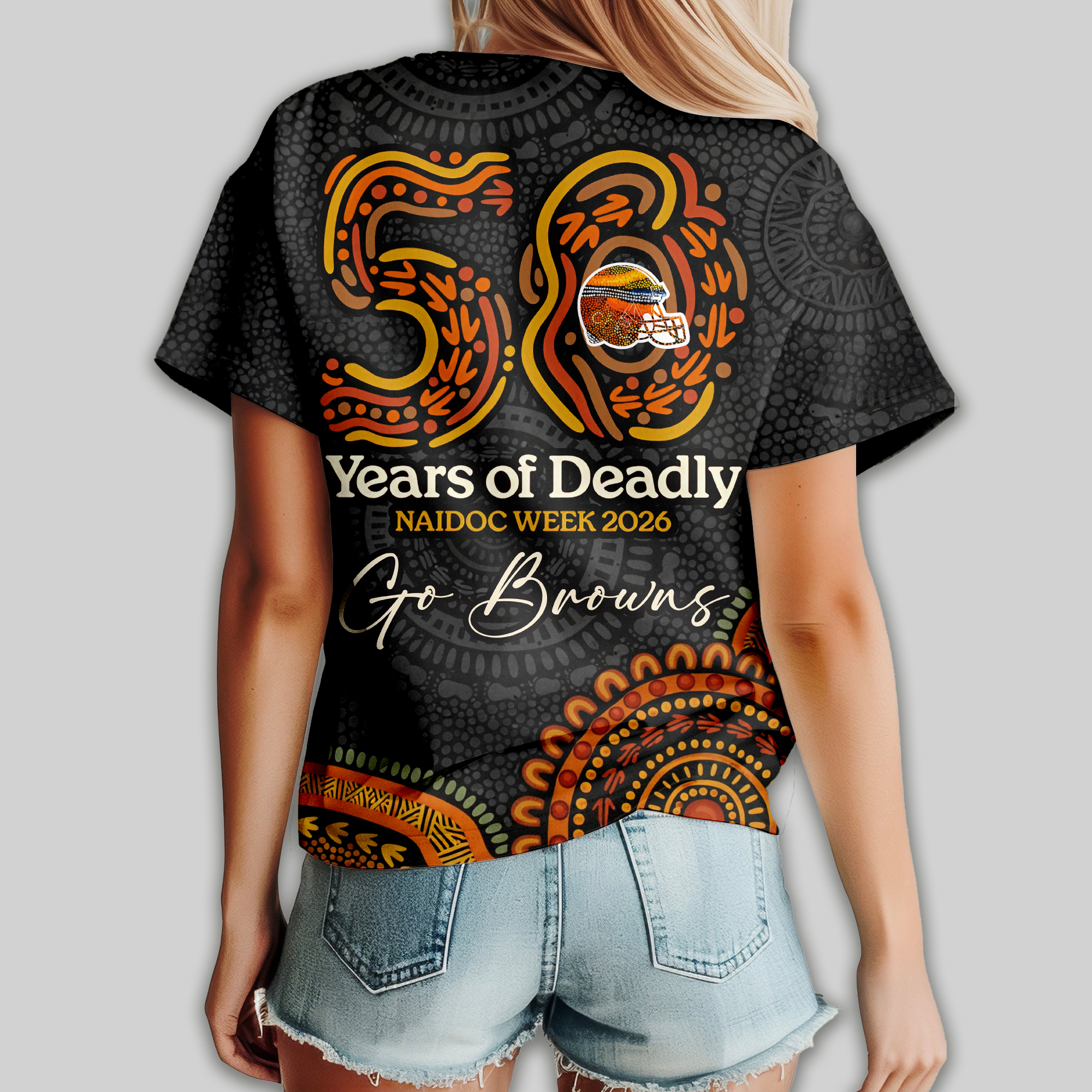 Cleveland Browns | Premium NFL Naidoc Week 2026 Women Shirt TTH2105138 - Image 2
