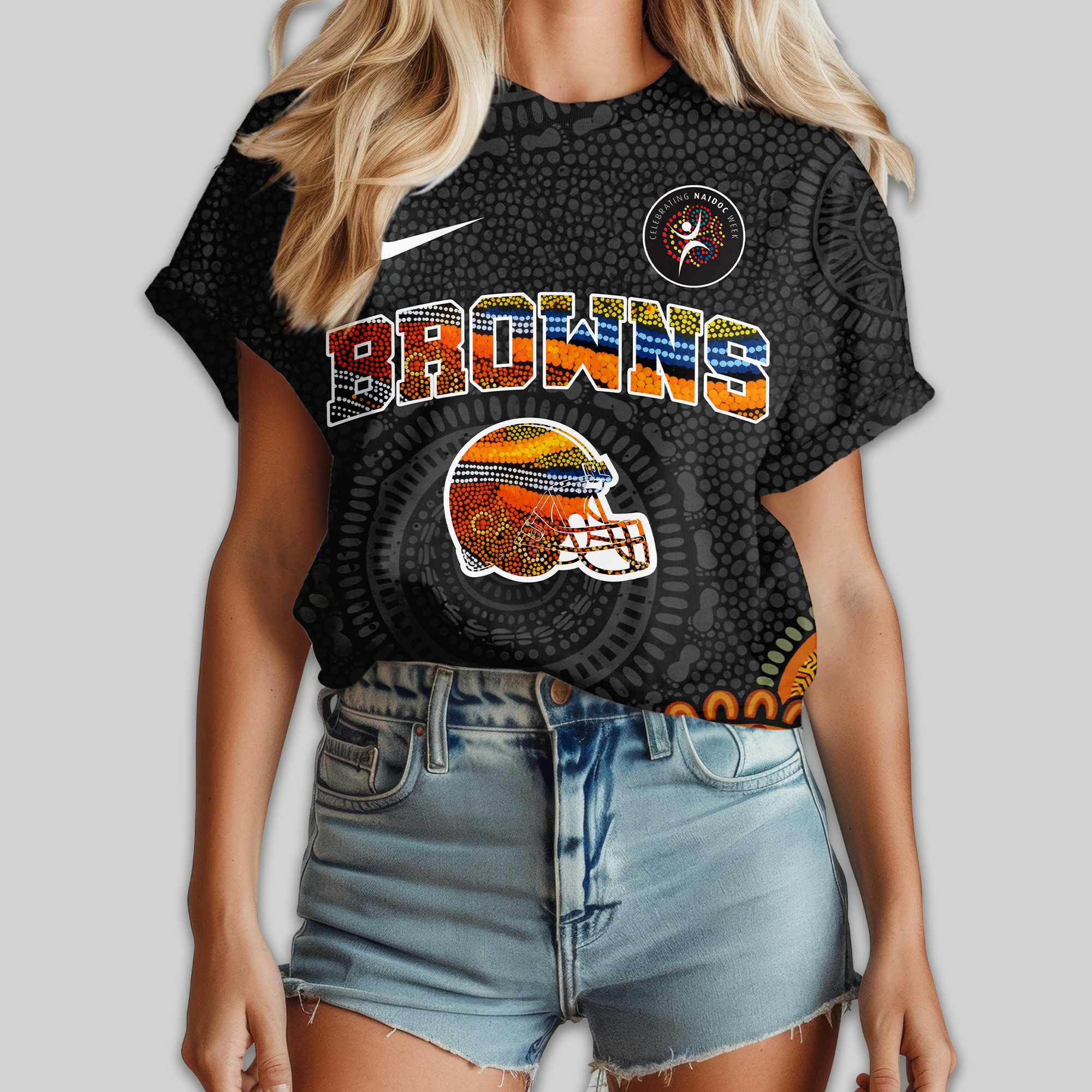 Cleveland Browns | Premium NFL Naidoc Week 2026 Women Shirt TTH2105138 - Image 3