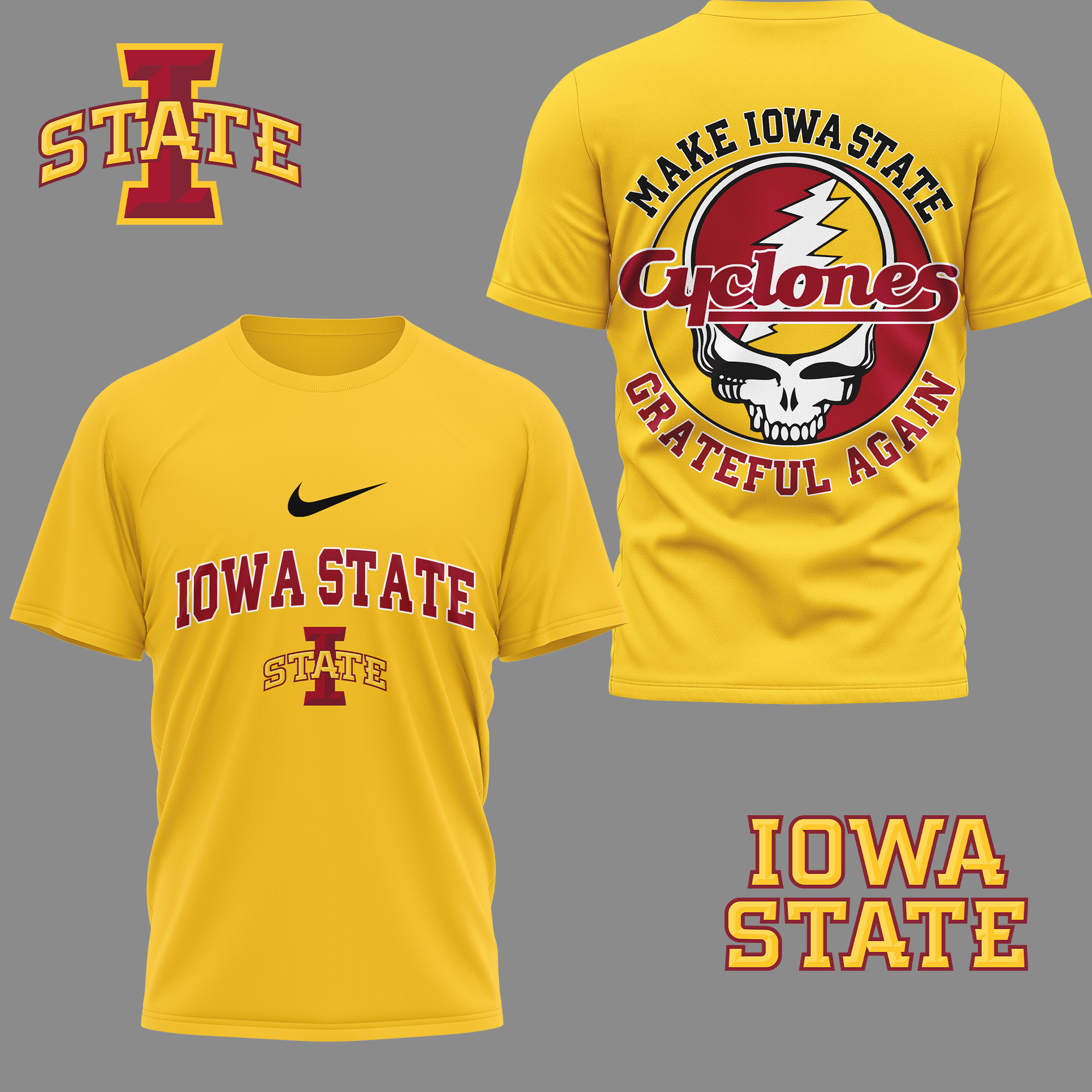 Iowa State Cyclones | Premium Grateful Game Day 3D Shirt TTH210591 - Image 3