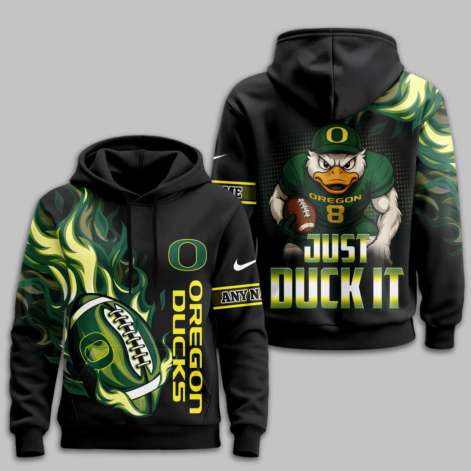 Oregon Ducks | Premium NCAA Victory Flame Personalized Hoodie TTH2105116