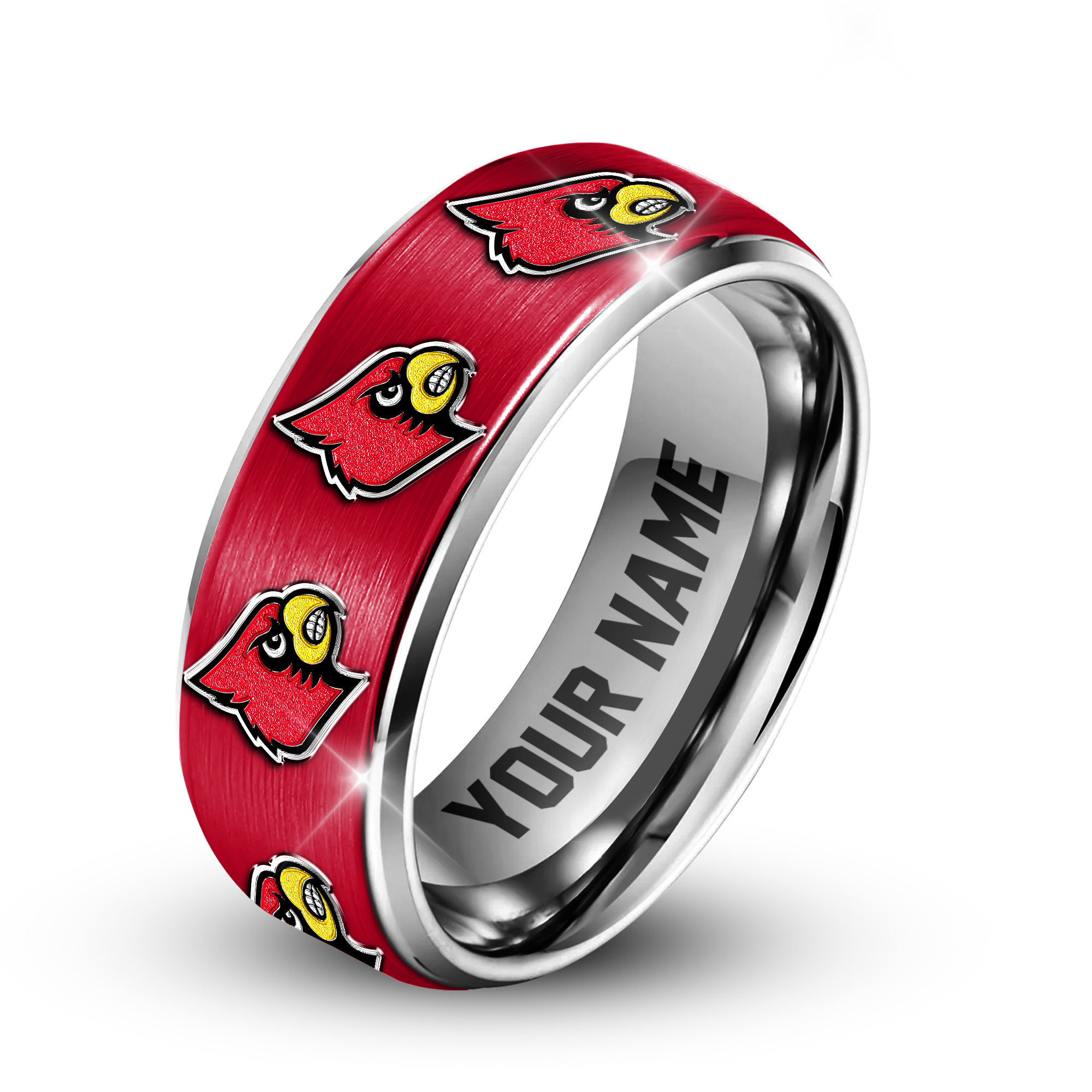 Louisville Cardinals | Premium Silver Tungsten Ring TTH210589