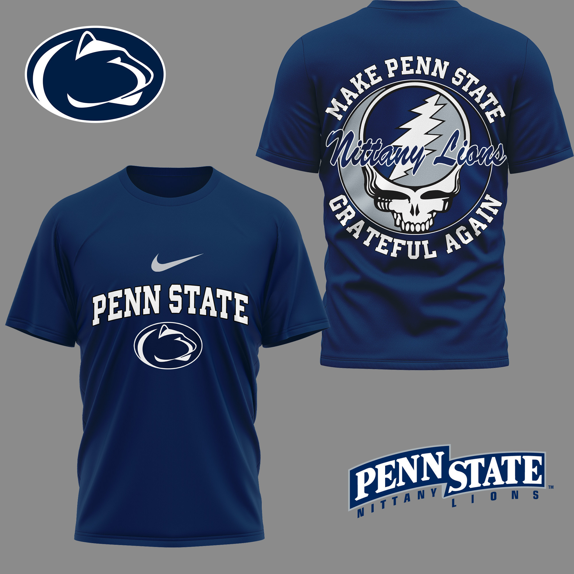 Penn State Nittany Lions | Premium Grateful Game Day 3D Shirt TTH210591 - Image 2