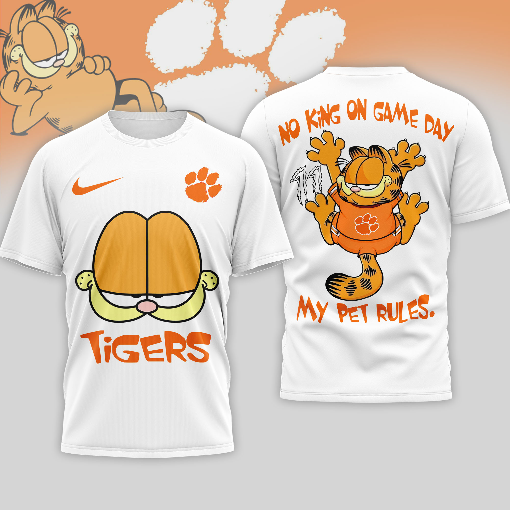 Clemson Tigers | Premium NCAA No King On Game Day 3D Shirt TTH2105164