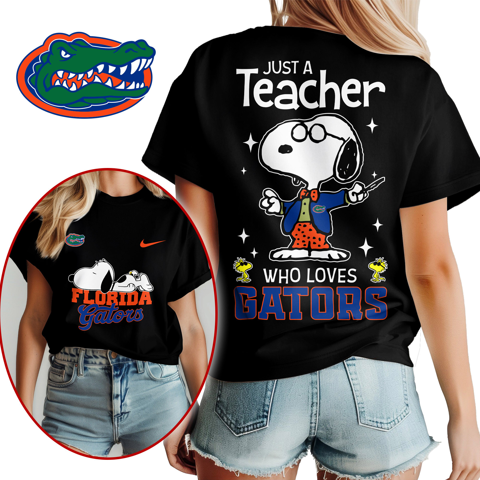 Florida Gators | Premium NCAA Snoopy Teacher Appreciation Women Shirt TTH2105172
