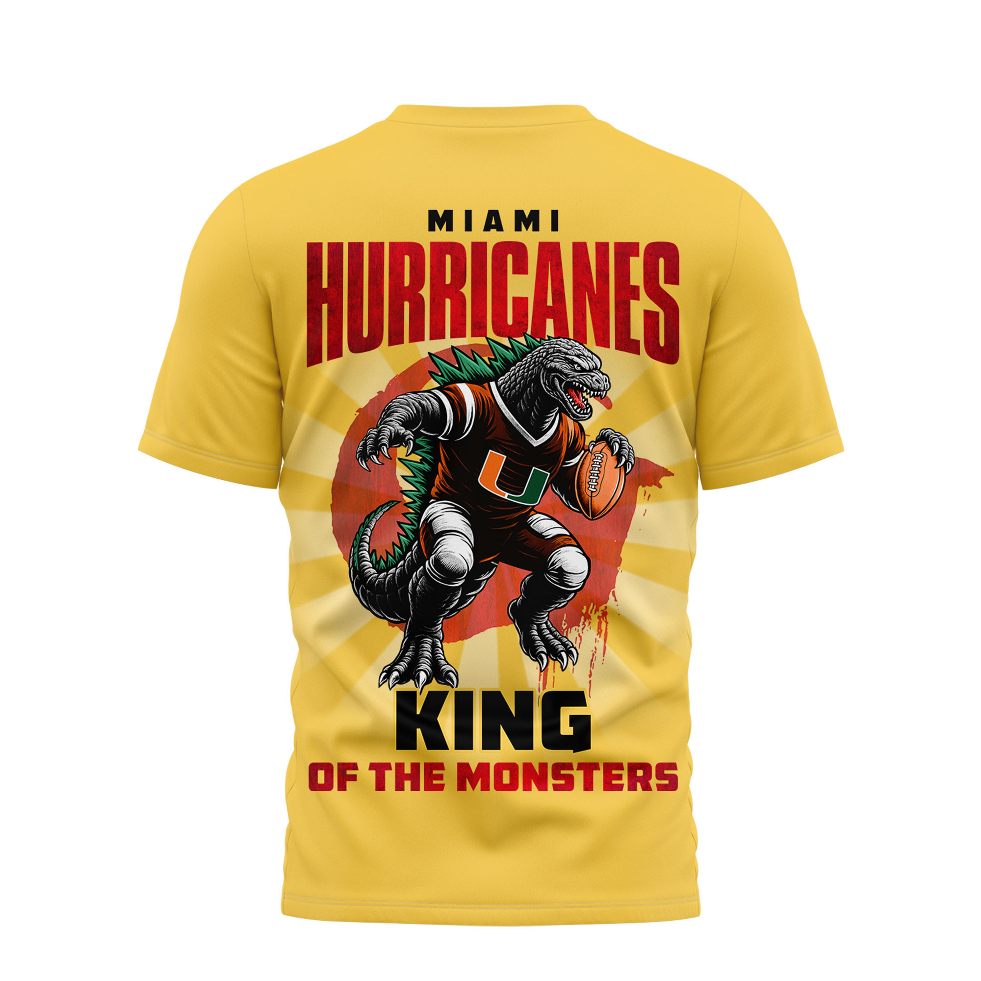 Miami Hurricanes | Premium NCAA Godzilla King of the Monsters 3D Shirt TTH2105144 - Image 2