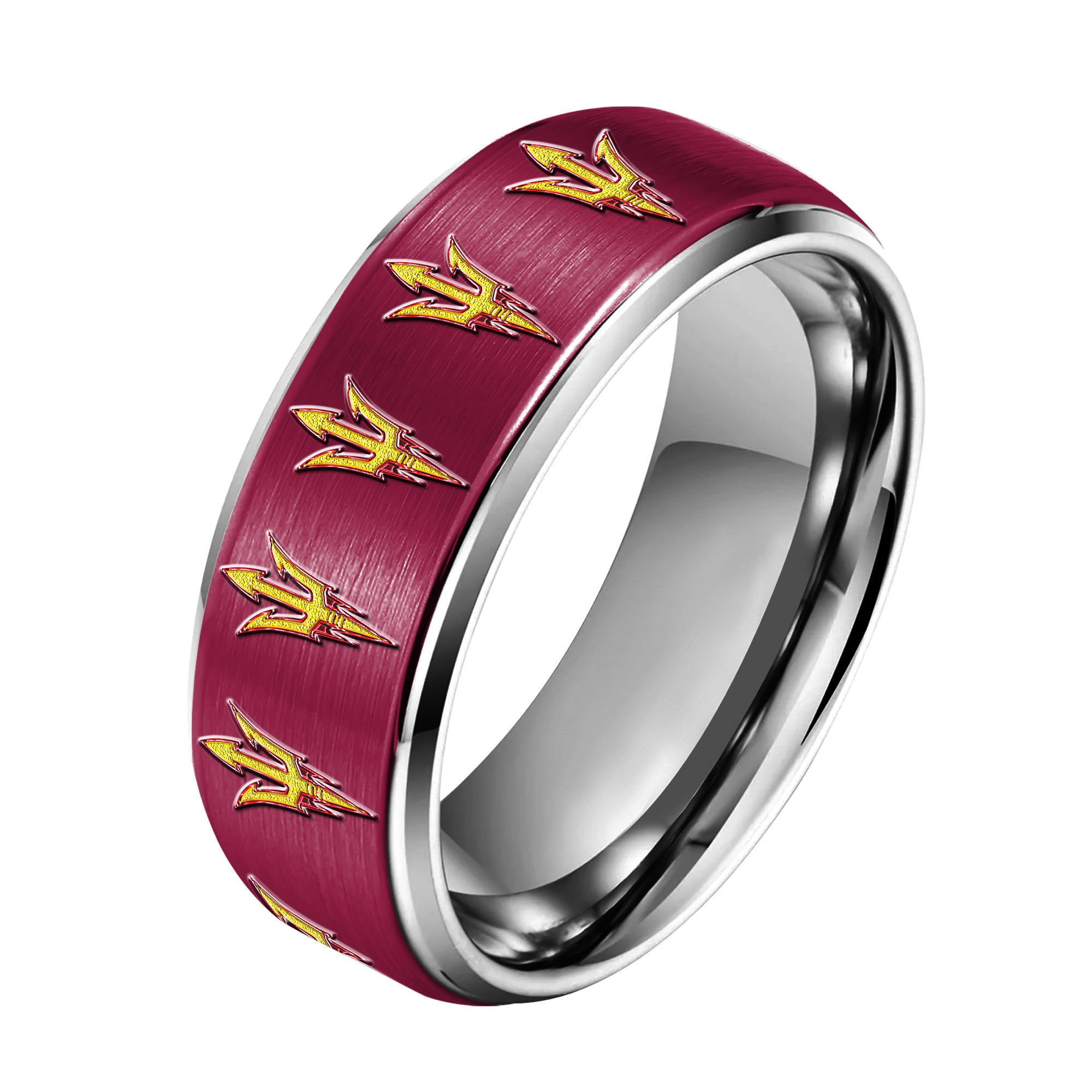 Arizona State Sun Devils | Premium Silver Tungsten Ring TTH210589