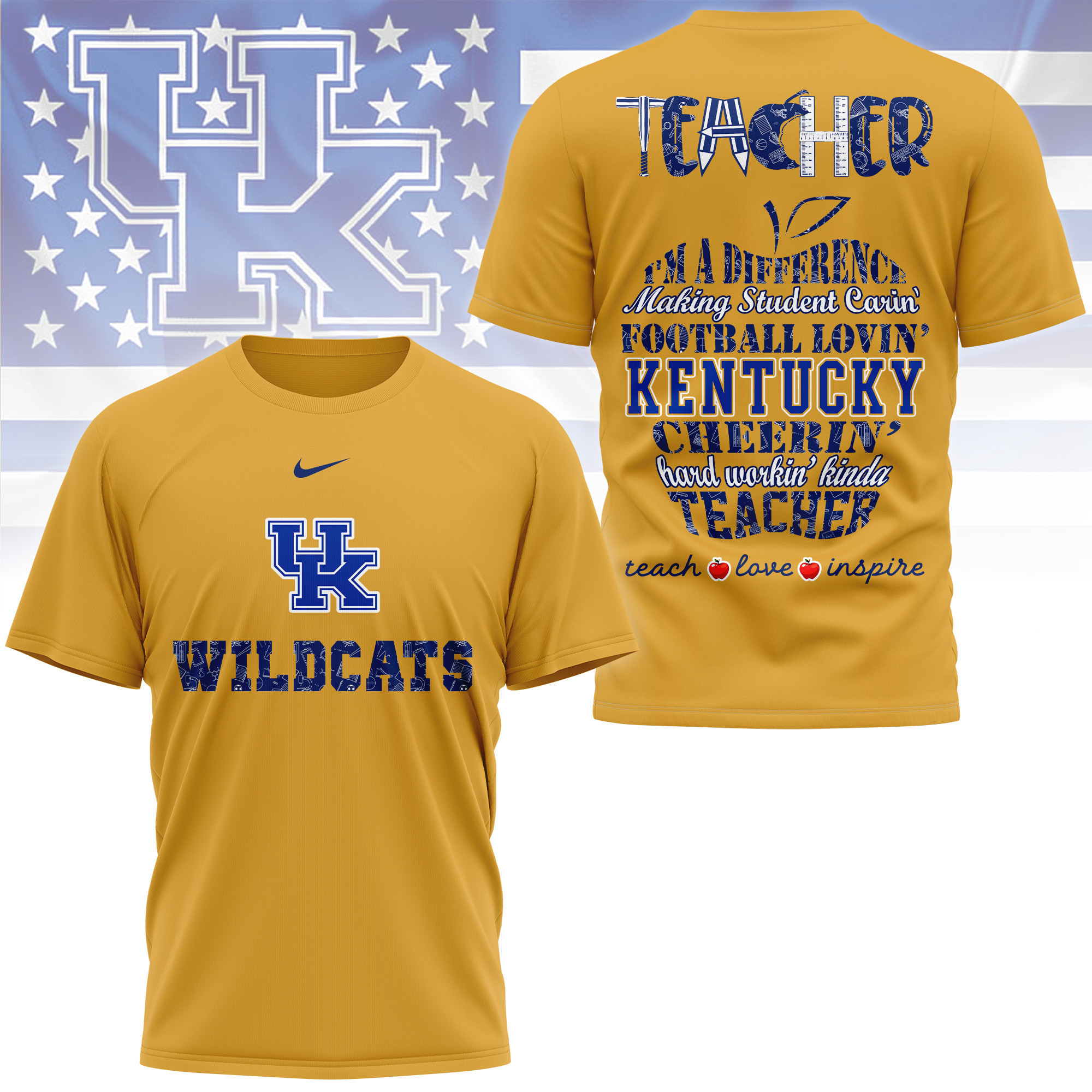 Kentucky Wildcats | Premium Teacher Pride 3D Shirt TTH210586 - Image 4