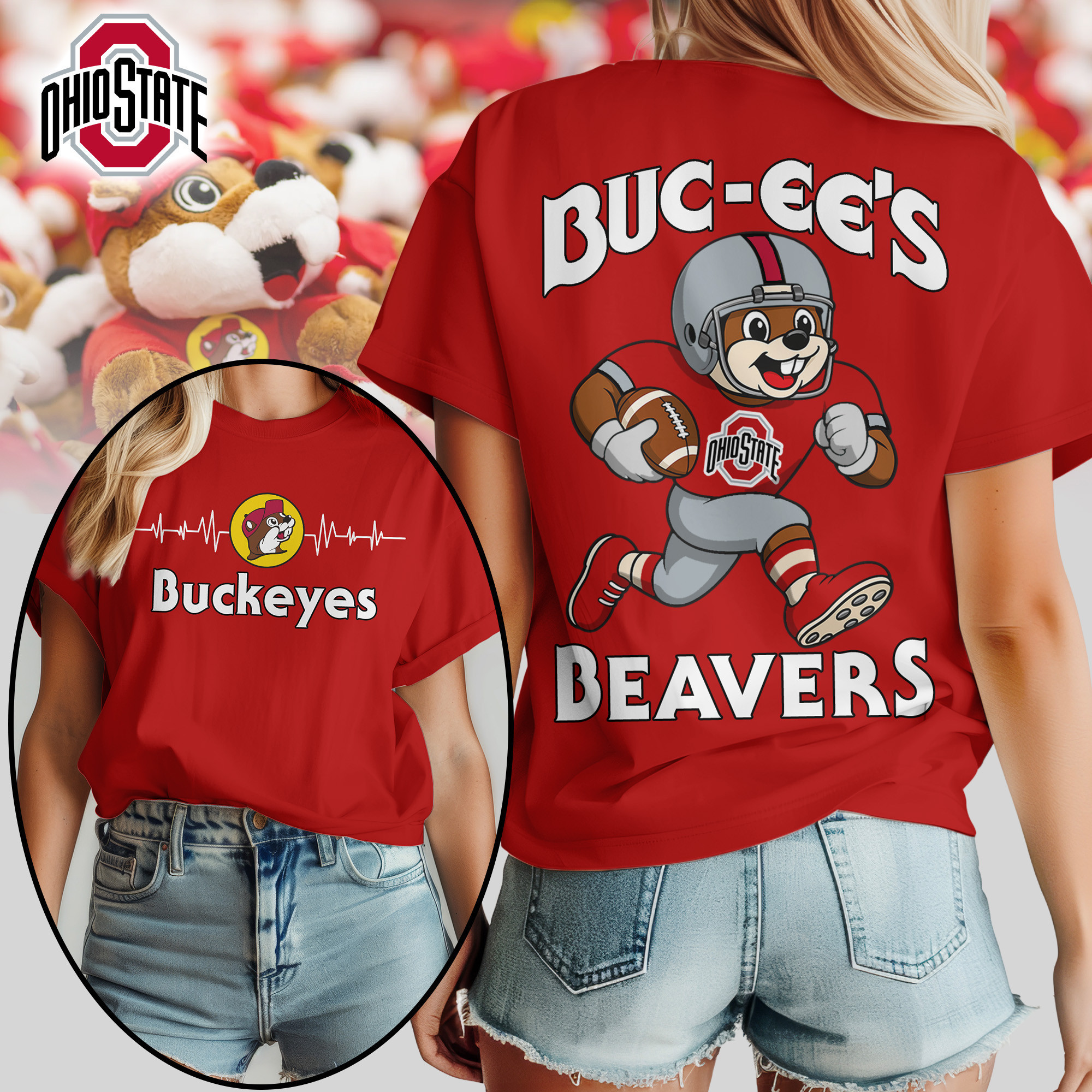 Ohio State Buckeyes | Premium NCAA Buc-ee’s Beavers Women’s Shirt TTH2105134 - Image 2