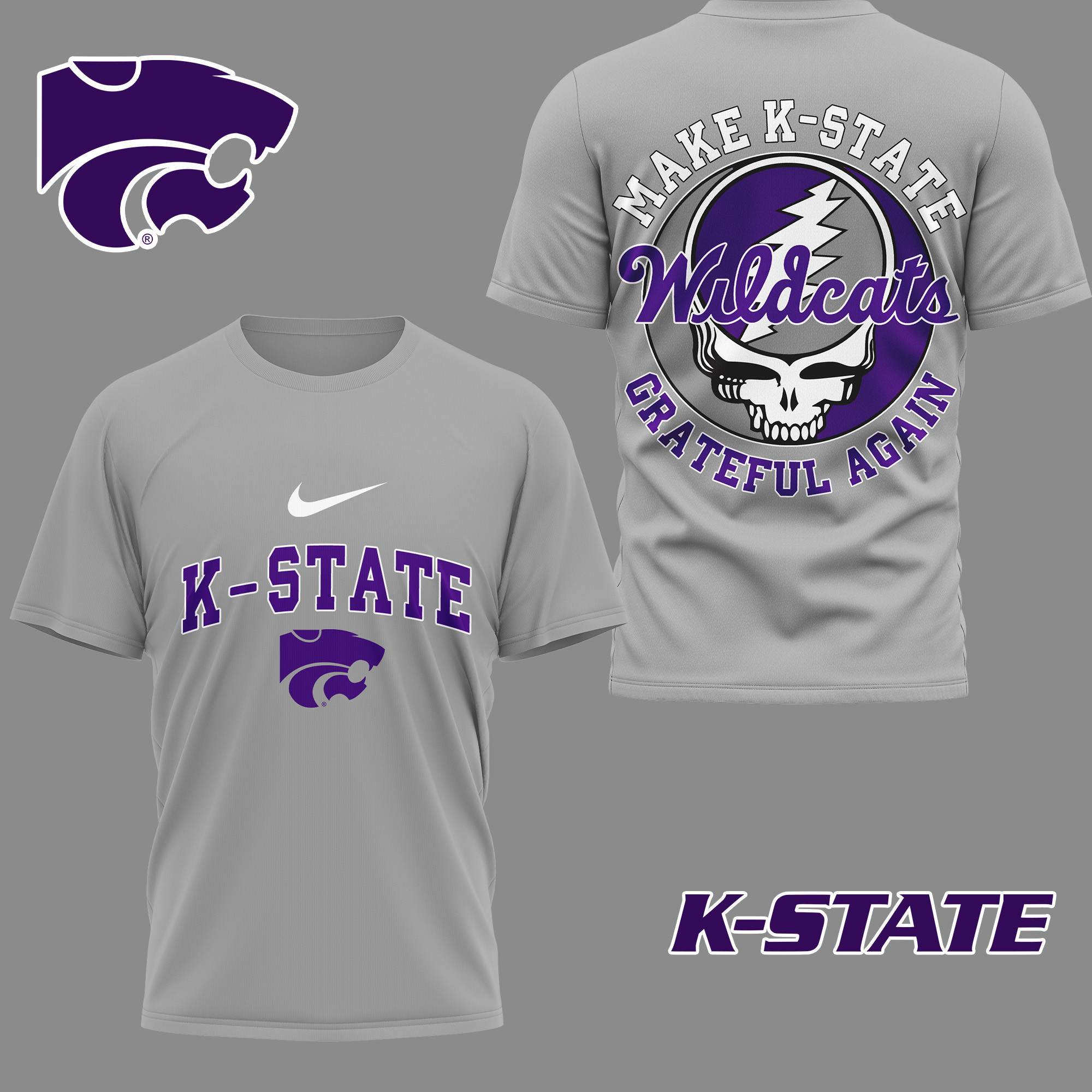 Kansas State Wildcats | Premium Grateful Game Day 3D Shirt TTH210591 - Image 2