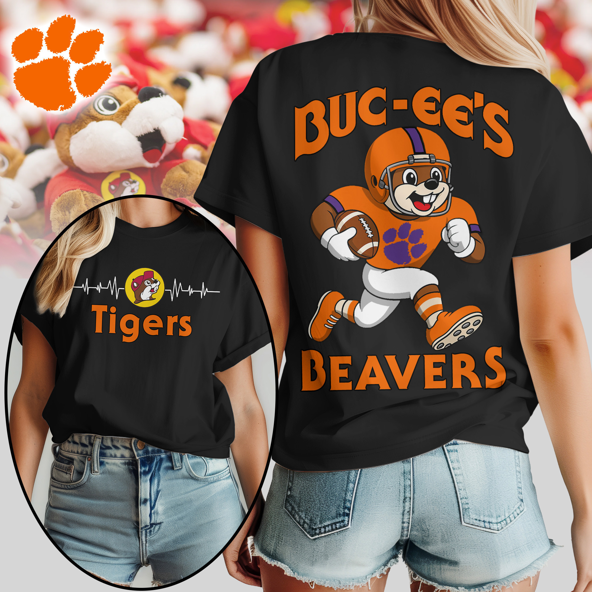 Clemson Tigers | Premium NCAA Buc-ee’s Beavers Women’s Shirt TTH2105134
