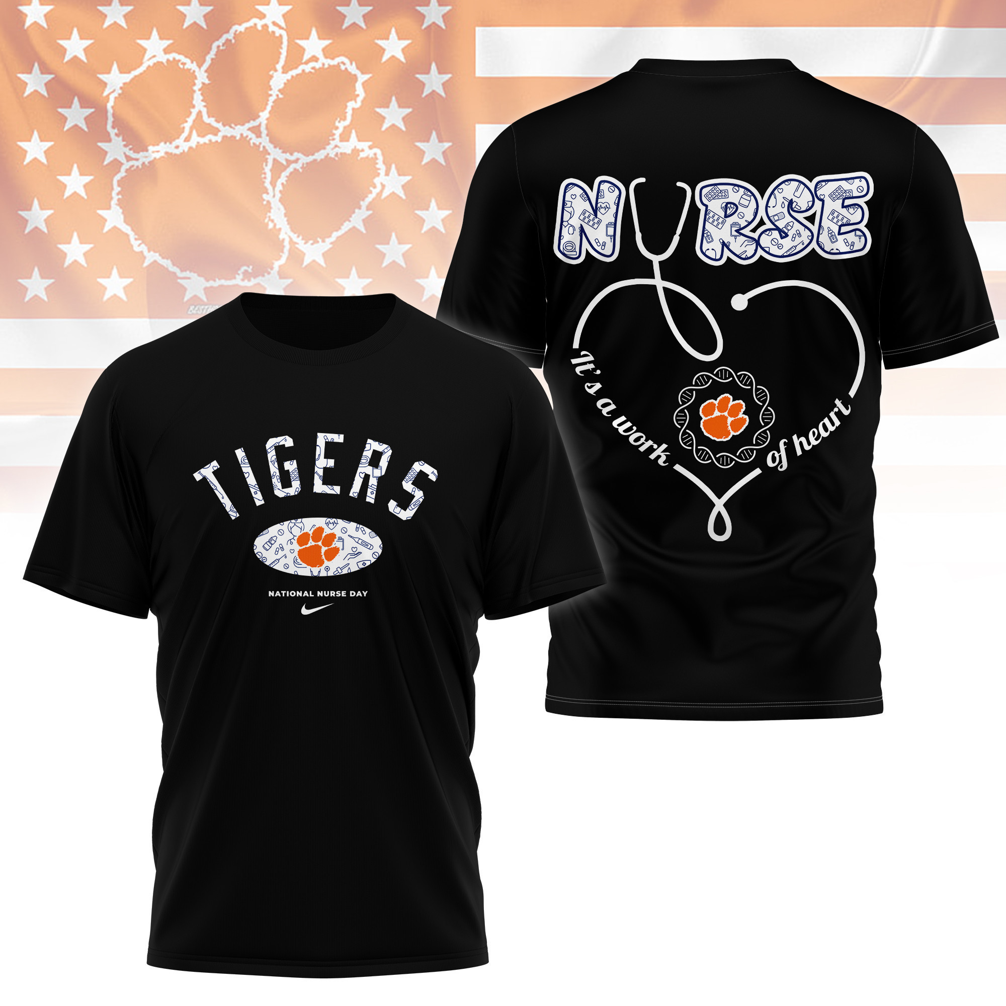 Clemson Tigers | Premium Nurse Appreciation Day 3D Shirt TTH2105135