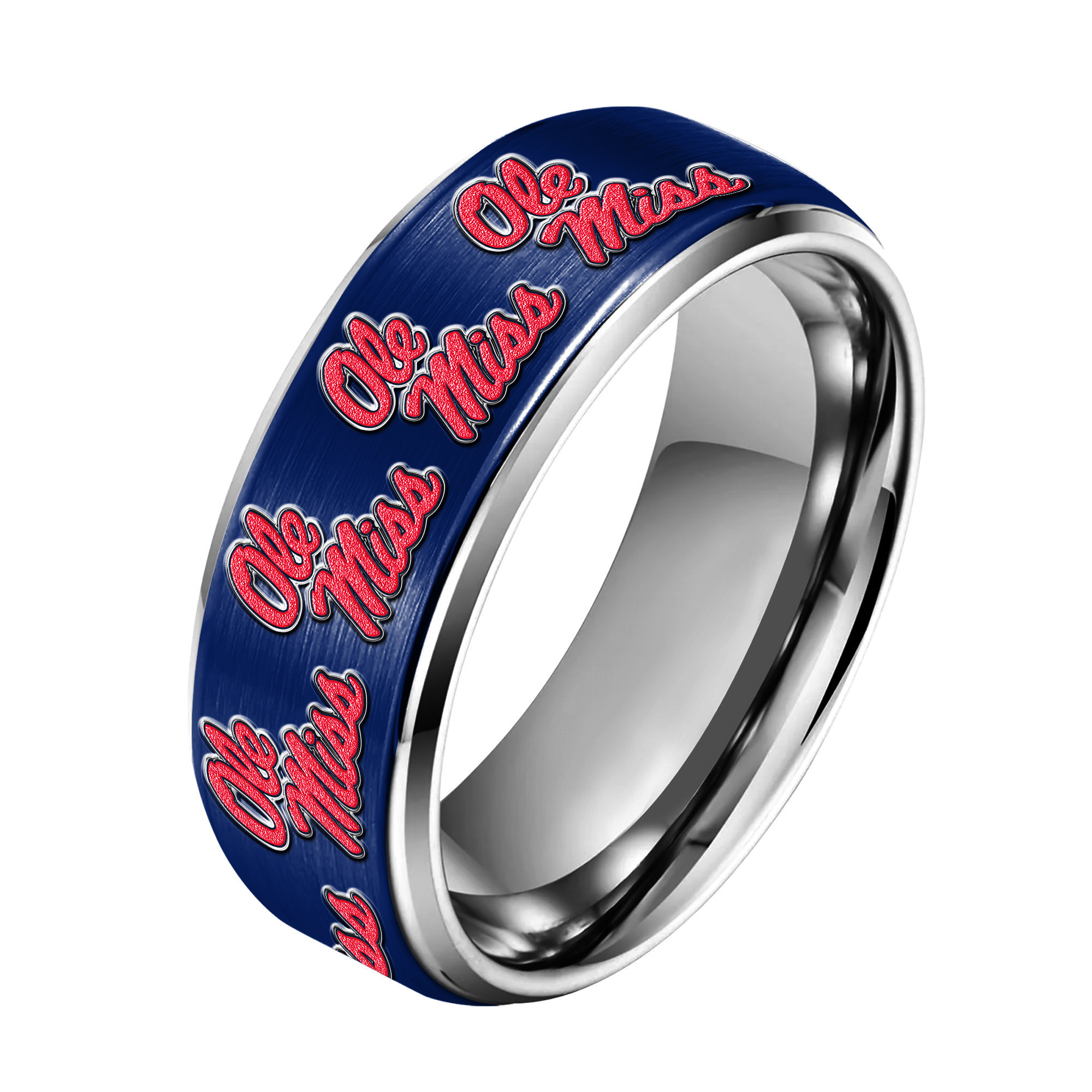Ole Miss Rebels | Premium Silver Tungsten Ring TTH210589