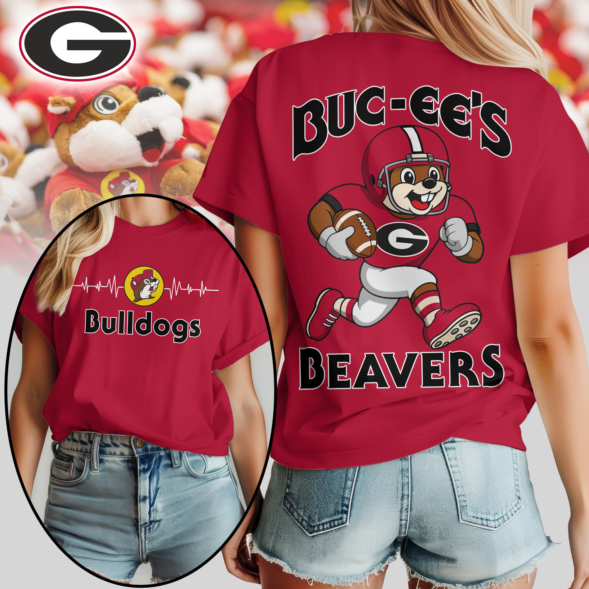 Georgia Bulldogs | Premium NCAA Buc-ee’s Beavers Women’s Shirt TTH2105134 - Image 2