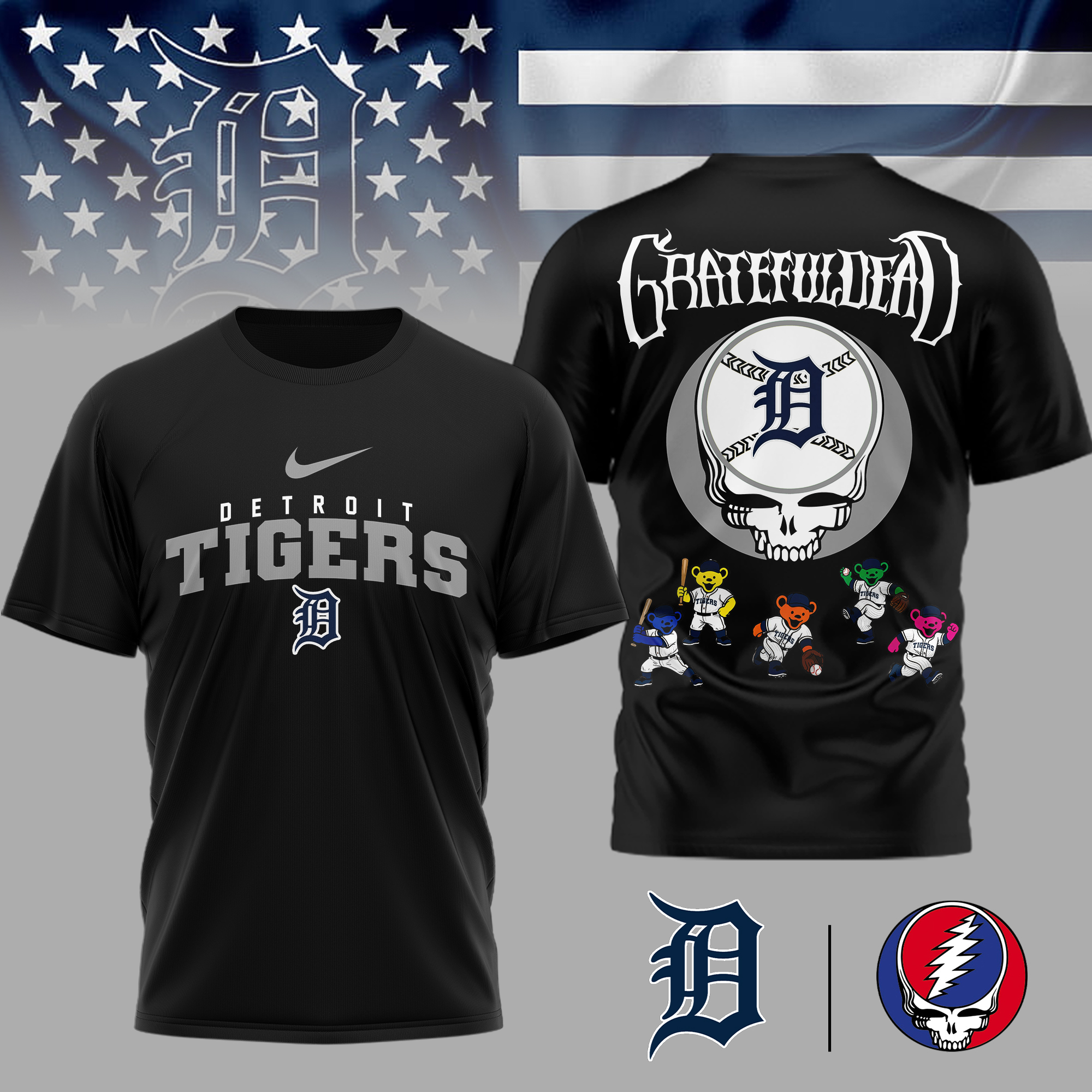 Detroit Tigers | Premium MLB Deadhead 3D Shirt TTH2105167