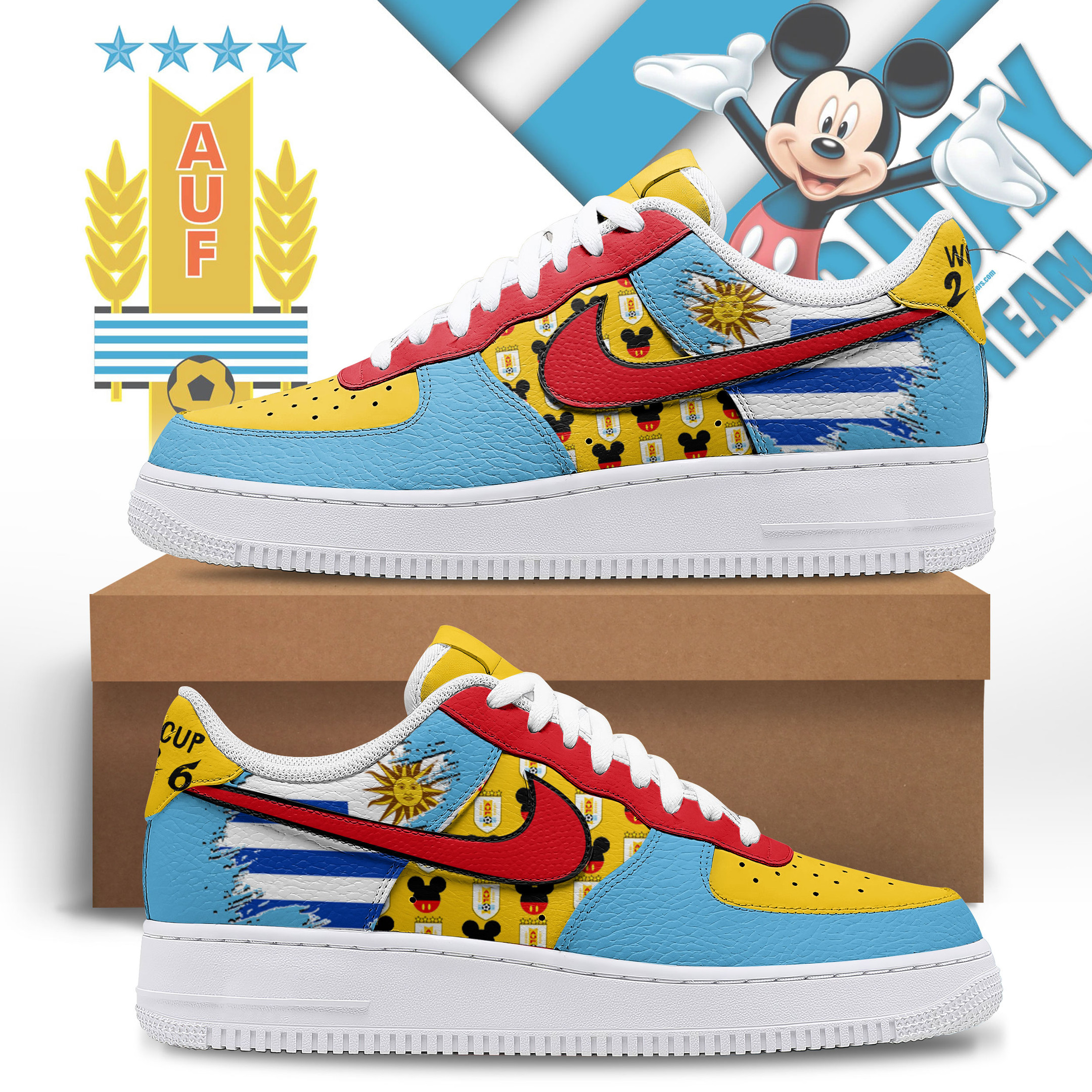 Uruguay – Premium World Cup Legacy AF1 Shoes – Limited Edition TTH190510 - Image 2