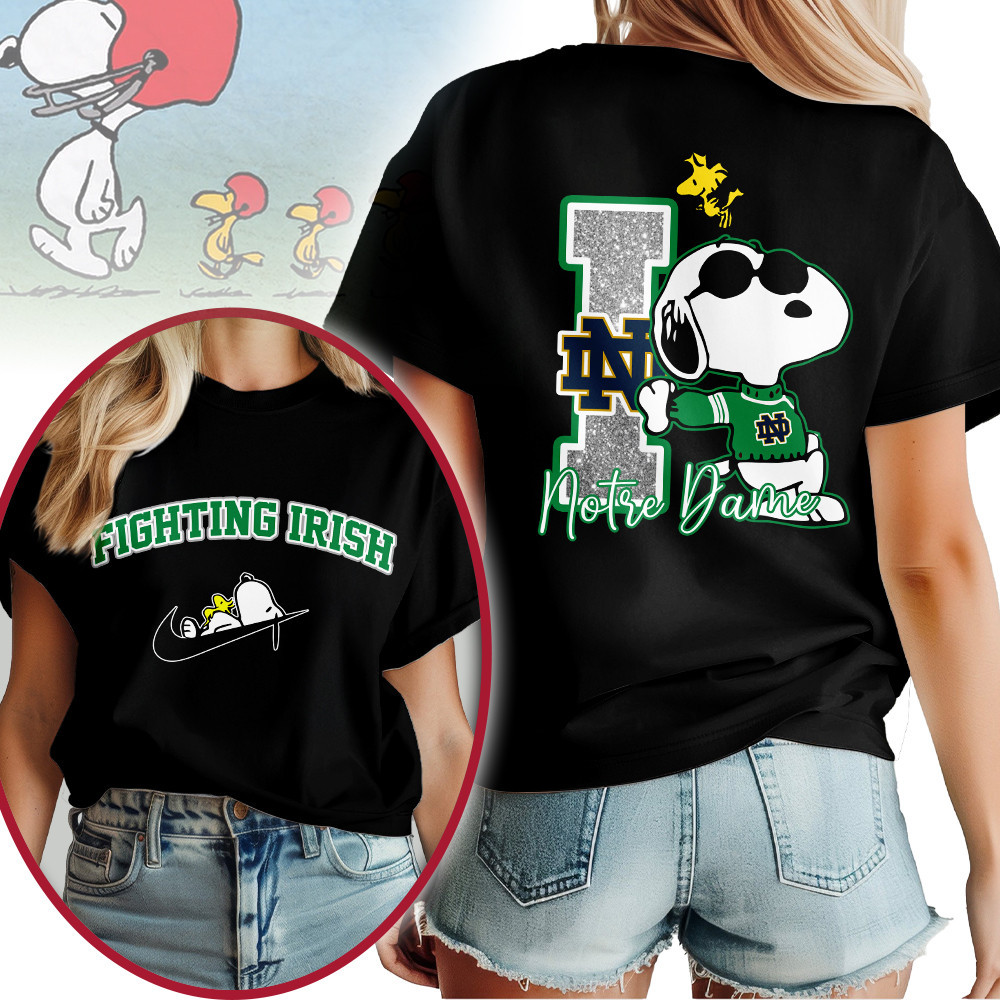 Notre Dame Fighting Irish | Premium NCAA Snoopy T-Shirt TTH2105182 - Image 2