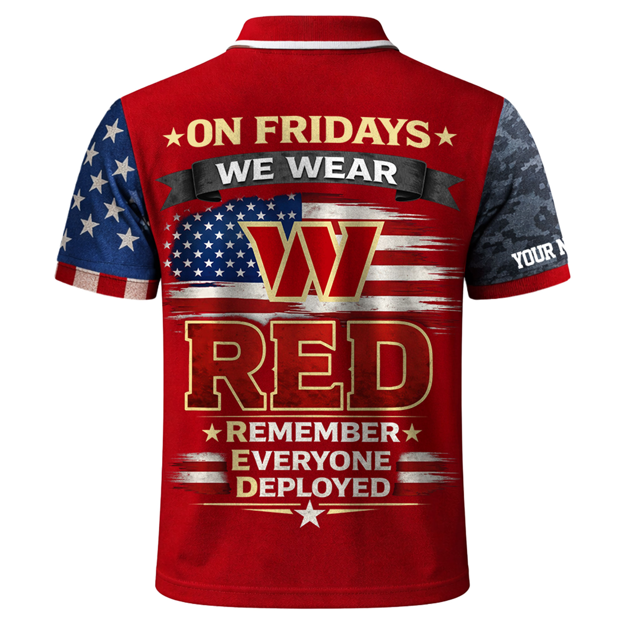 Washington Commanders | Premium NFL Red Friday Polo Shirt TTH2105146 - Image 3