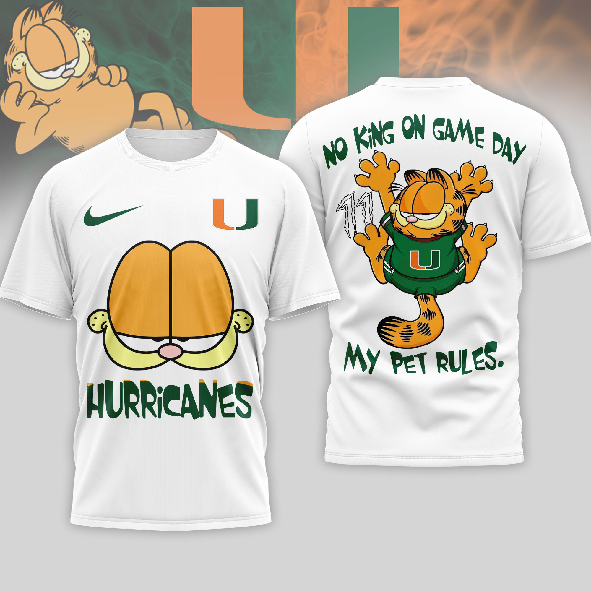 Miami Hurricanes | Premium NCAA No King On Game Day 3D Shirt TTH2105164