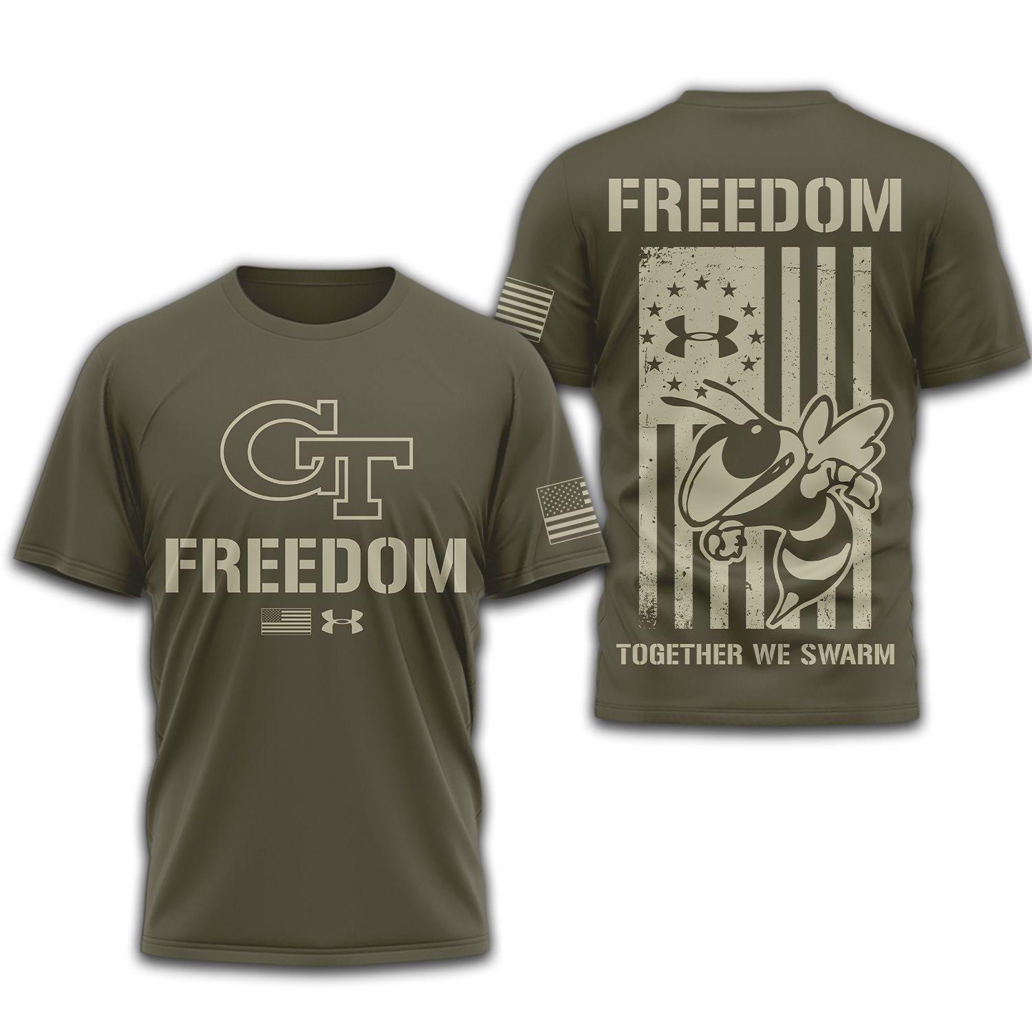 Georgia Tech Yellow Jackets | Premium NCAA Freedom Under Armour 3D Shirt TTH2105137