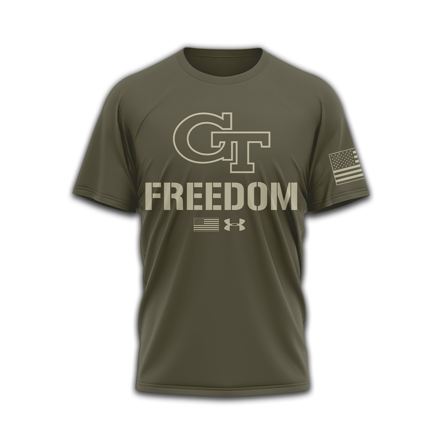 Georgia Tech Yellow Jackets | Premium NCAA Freedom Under Armour 3D Shirt TTH2105137 - Image 2