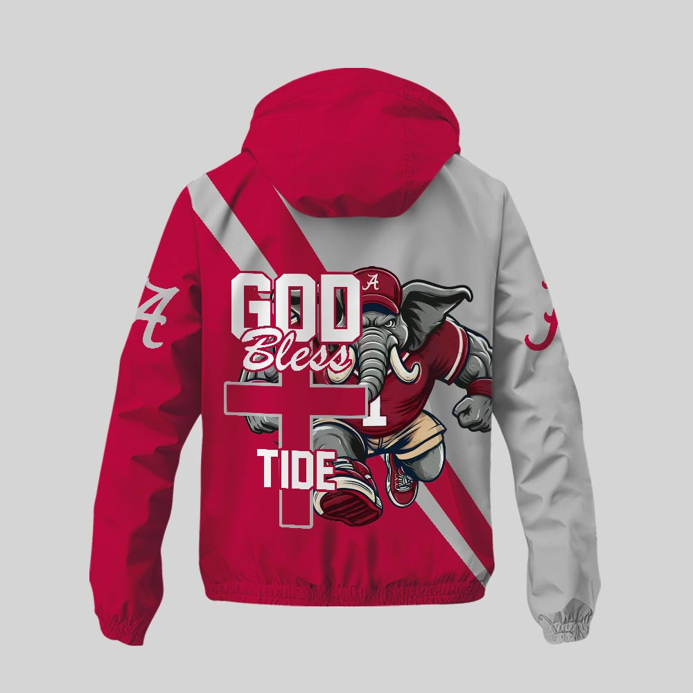 Alabama Crimson Tide | Premium NCAA God Bless My Team Windbreaker Jacket TTH2105158 - Image 2