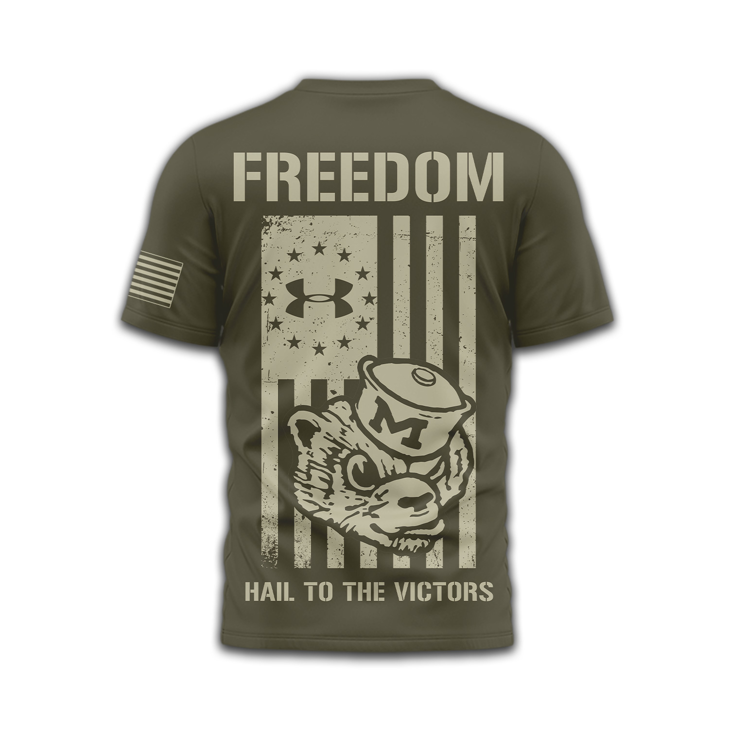 Michigan Wolverines | Premium NCAA Freedom Under Armour 3D Shirt TTH2105137 - Image 3