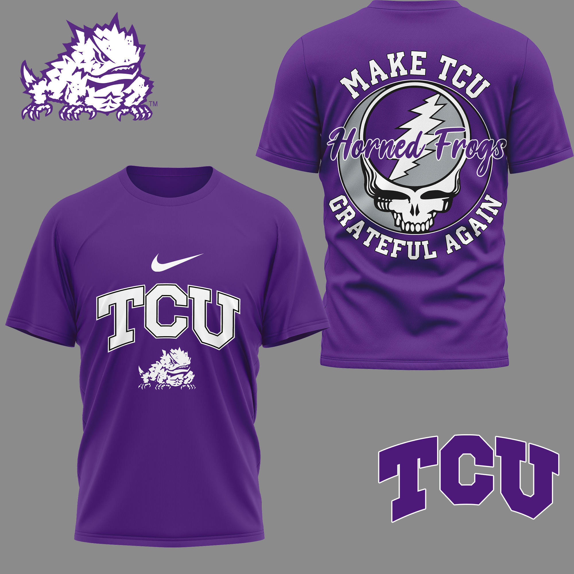 Tcu Horned Frogs | Premium Grateful Game Day 3D Shirt TTH210591 - Image 3