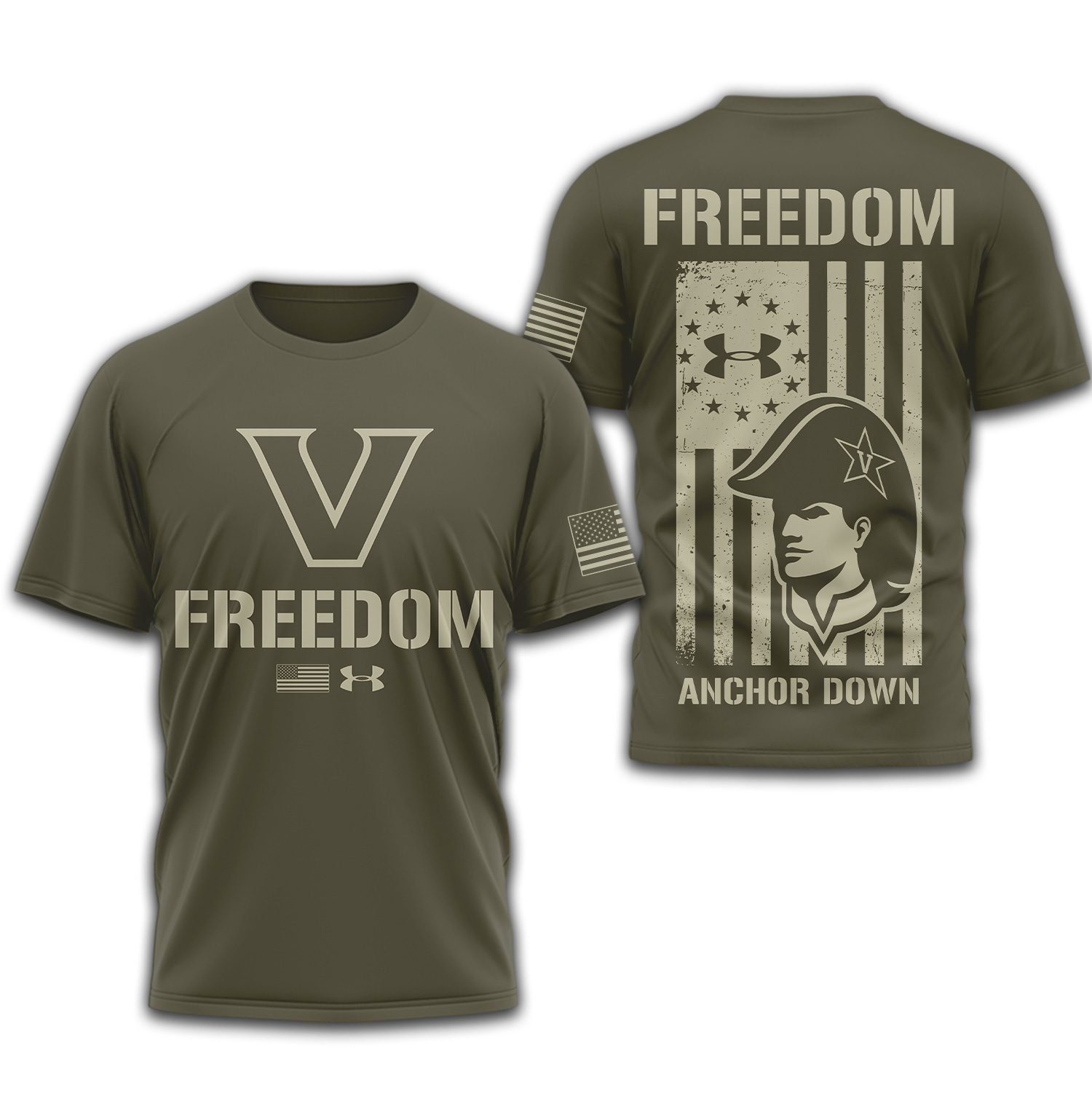 Vanderbilt Commodores | Premium NCAA Freedom Under Armour 3D Shirt TTH2105137