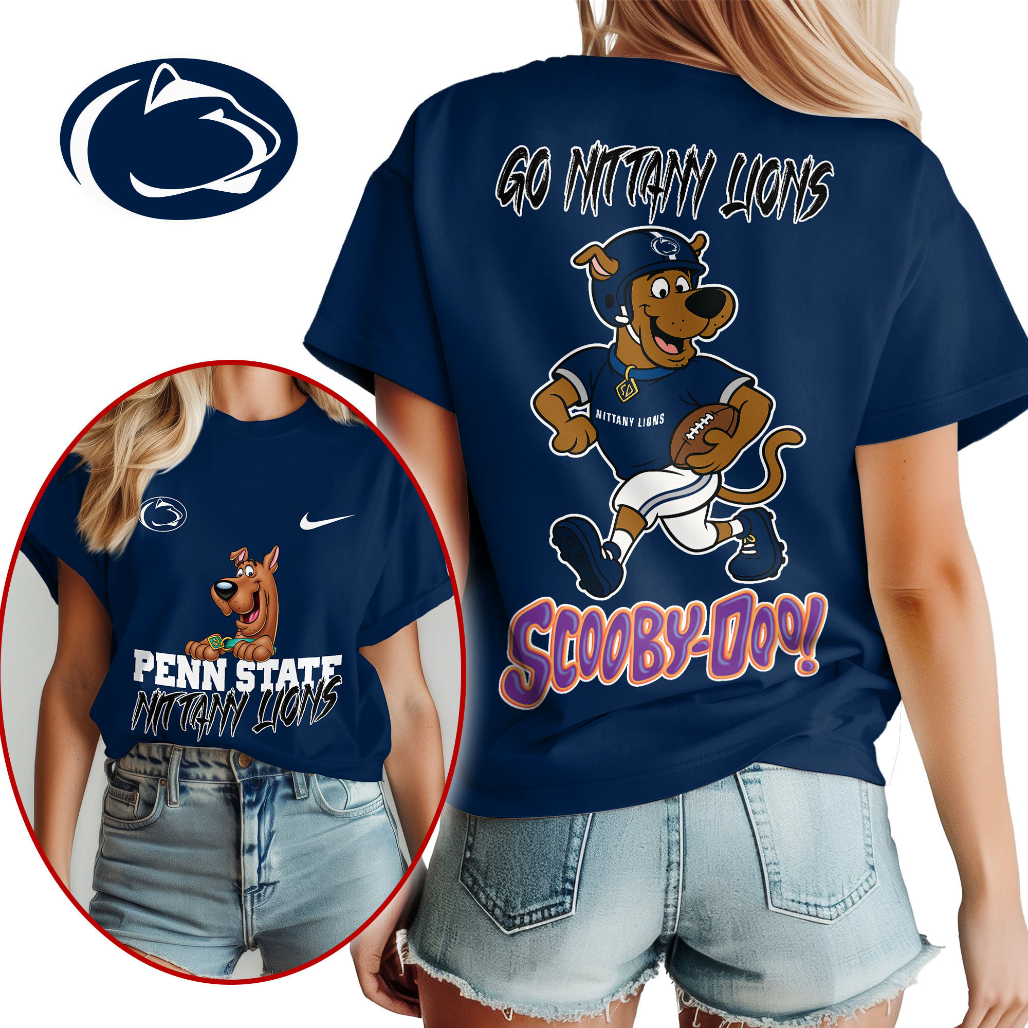 Penn State Nittany Lions | Premium NCAA Scooby-Doo Fan Women’s Shirt TTH210595 - Image 2