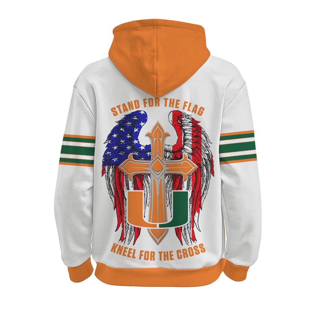 Miami Hurricanes | Premium NCAA Stand For The Flag Hoodie TTH2105222 - Image 3