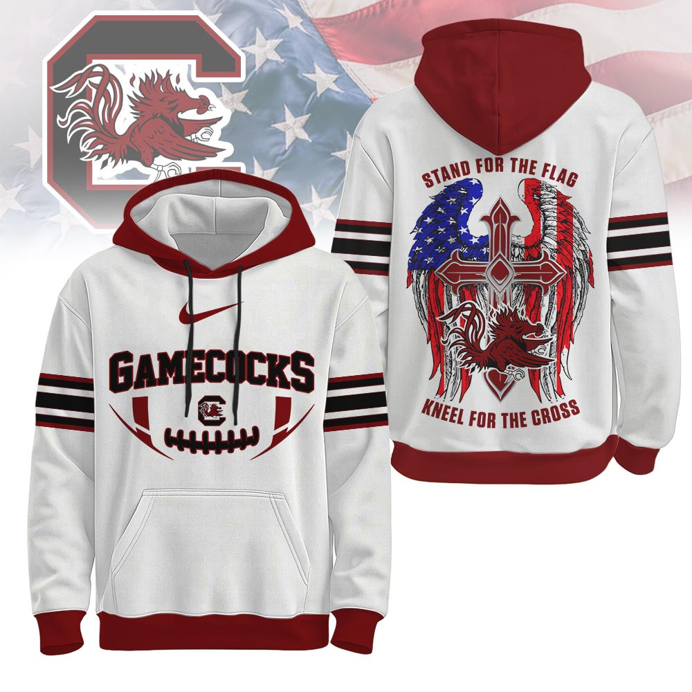 South Carolina Gamecocks | Premium NCAA Stand For The Flag Hoodie TTH2105222 - Image 2