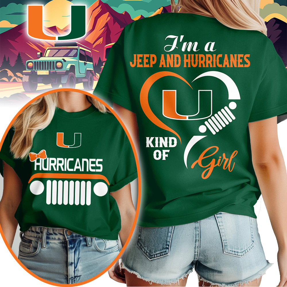 Miami Hurricanes | Premium NCAA Jeep Girl Women’s Shirt TTH2105218 - Image 2