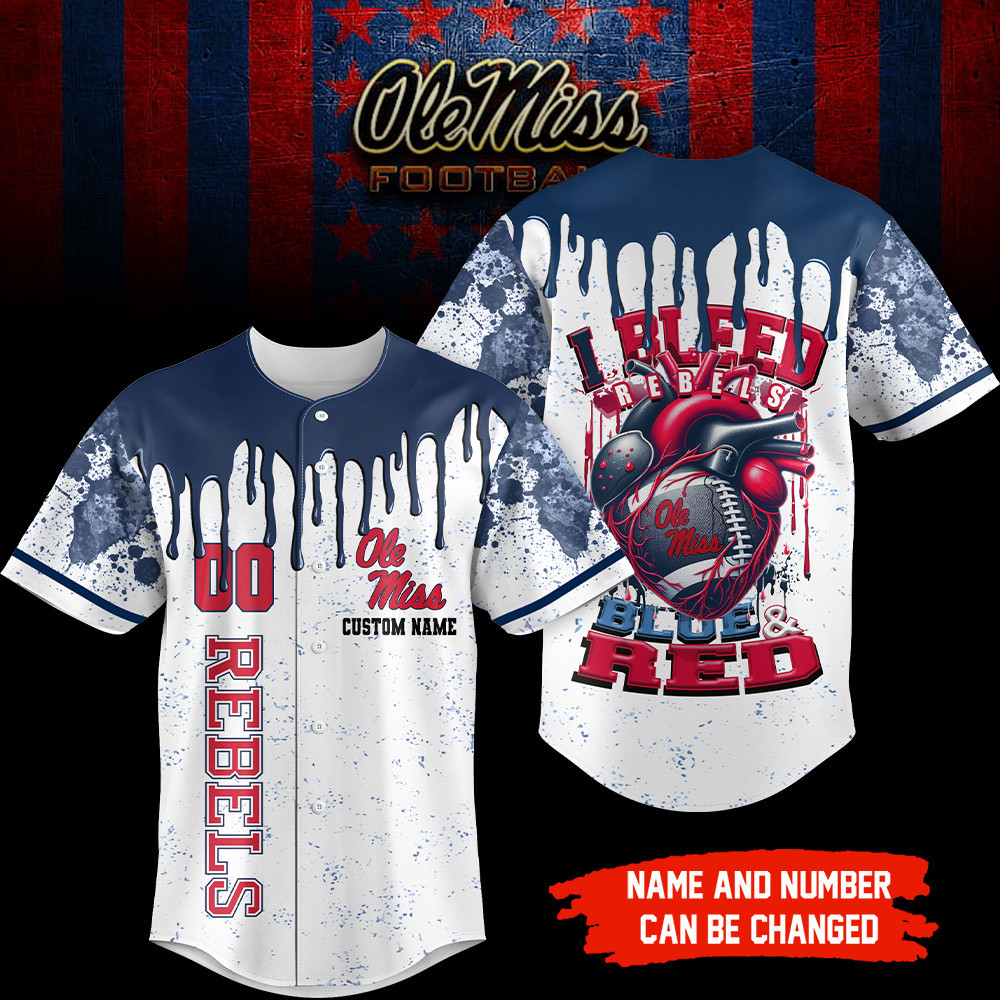 Ole Miss Rebels | Premium I Bleed Jersey Shirt TTH2105221 - Image 4