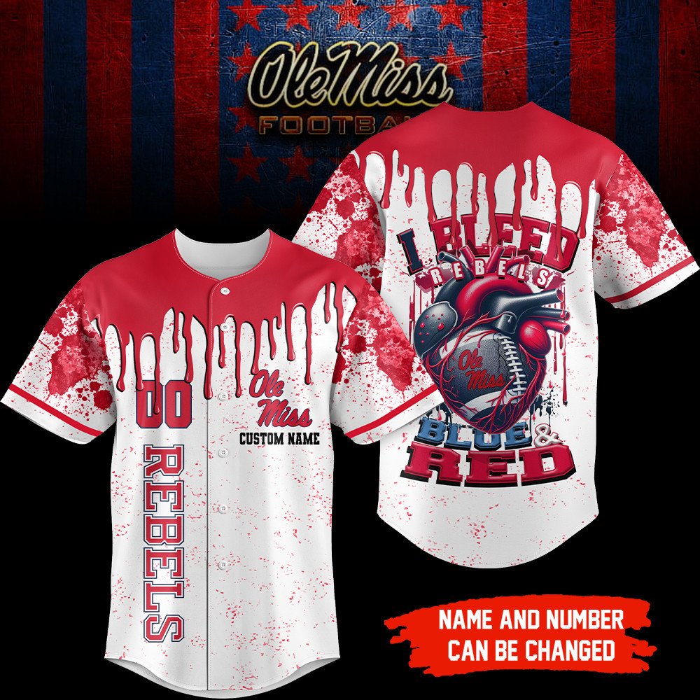 Ole Miss Rebels | Premium I Bleed Jersey Shirt TTH2105221 - Image 2