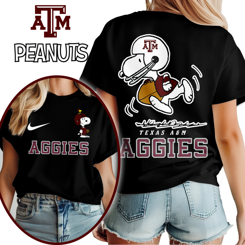 Texas A&M Aggies | Premium NCAA Peanuts Fan 3D Shirt TTH2105219