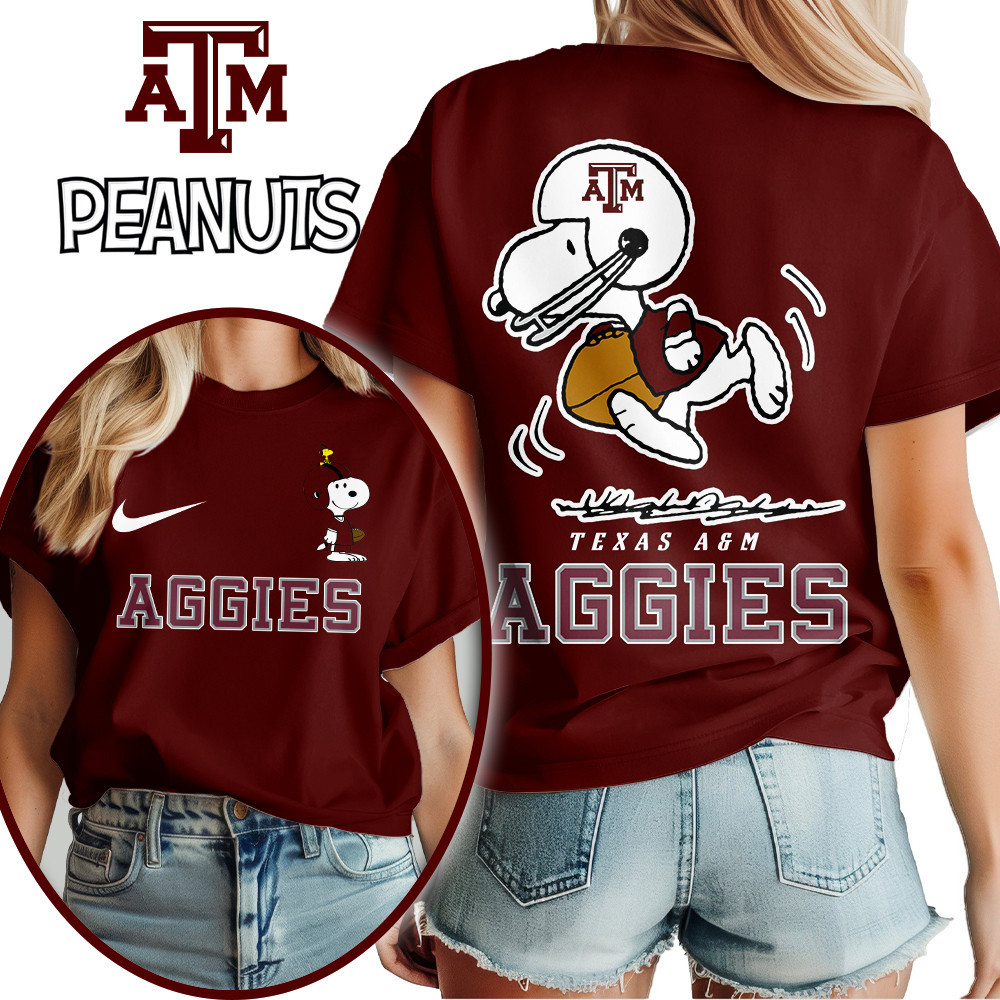 Texas A&M Aggies | Premium NCAA Peanuts Fan 3D Shirt TTH2105219 - Image 2
