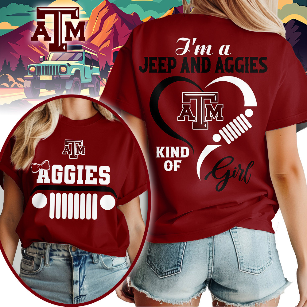Texas A&M Aggies | Premium NCAA Jeep Girl Women’s Shirt TTH2105218 - Image 2