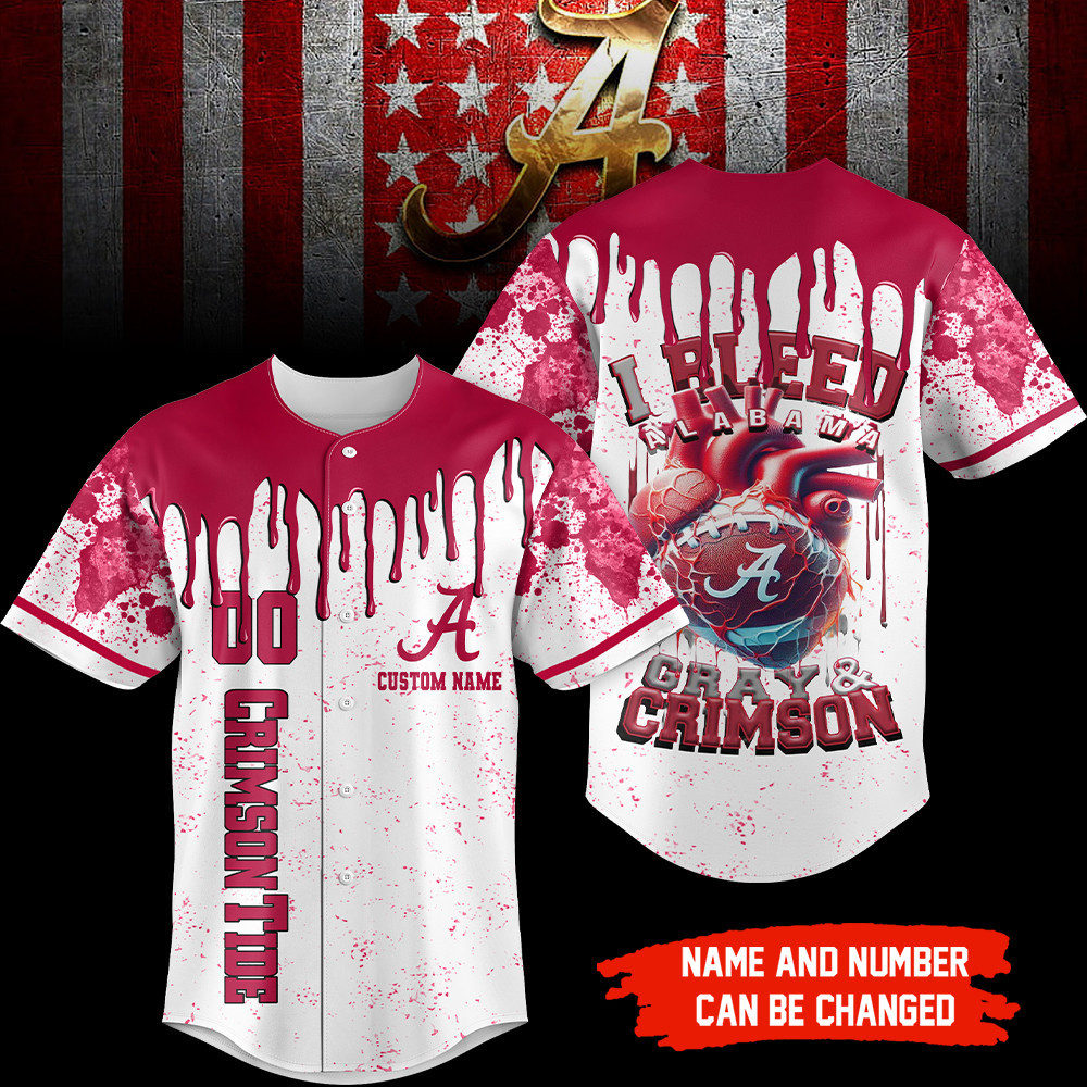 Alabama Crimson Tide | Premium I Bleed Jersey Shirt TTH2105221 - Image 2