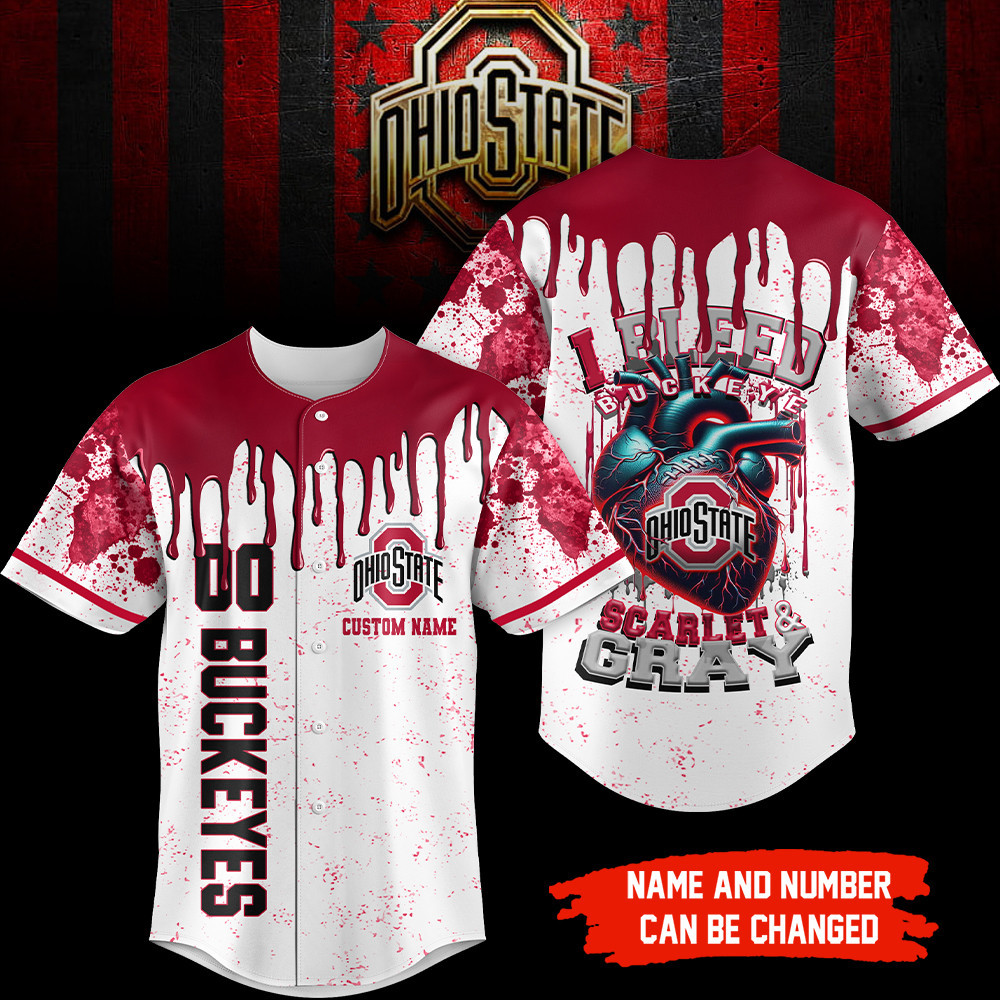 Ohio State Buckeyes | Premium I Bleed Jersey Shirt TTH2105221 - Image 2