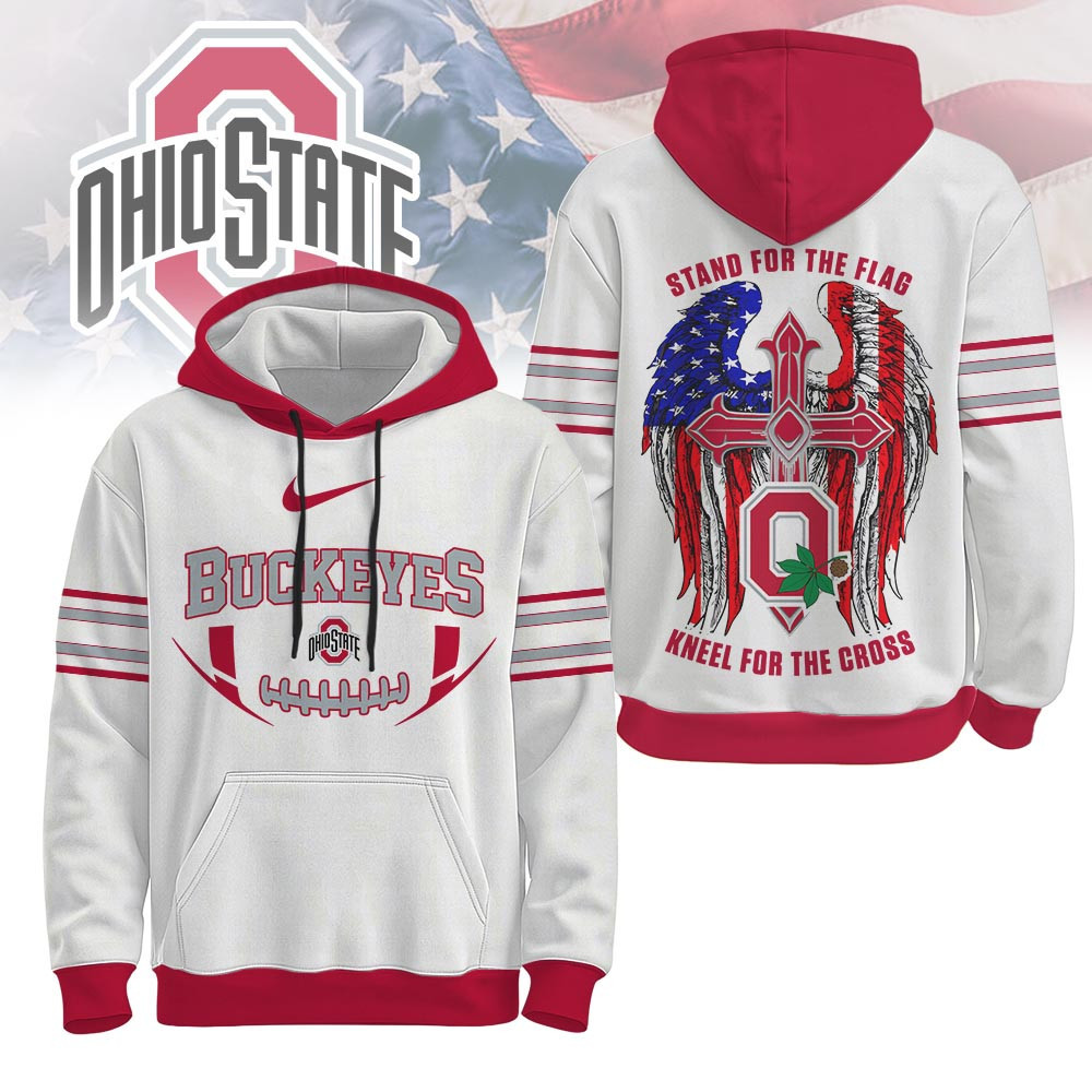 Ohio State Buckeyes | Premium NCAA Stand For The Flag Hoodie TTH2105222 - Image 2
