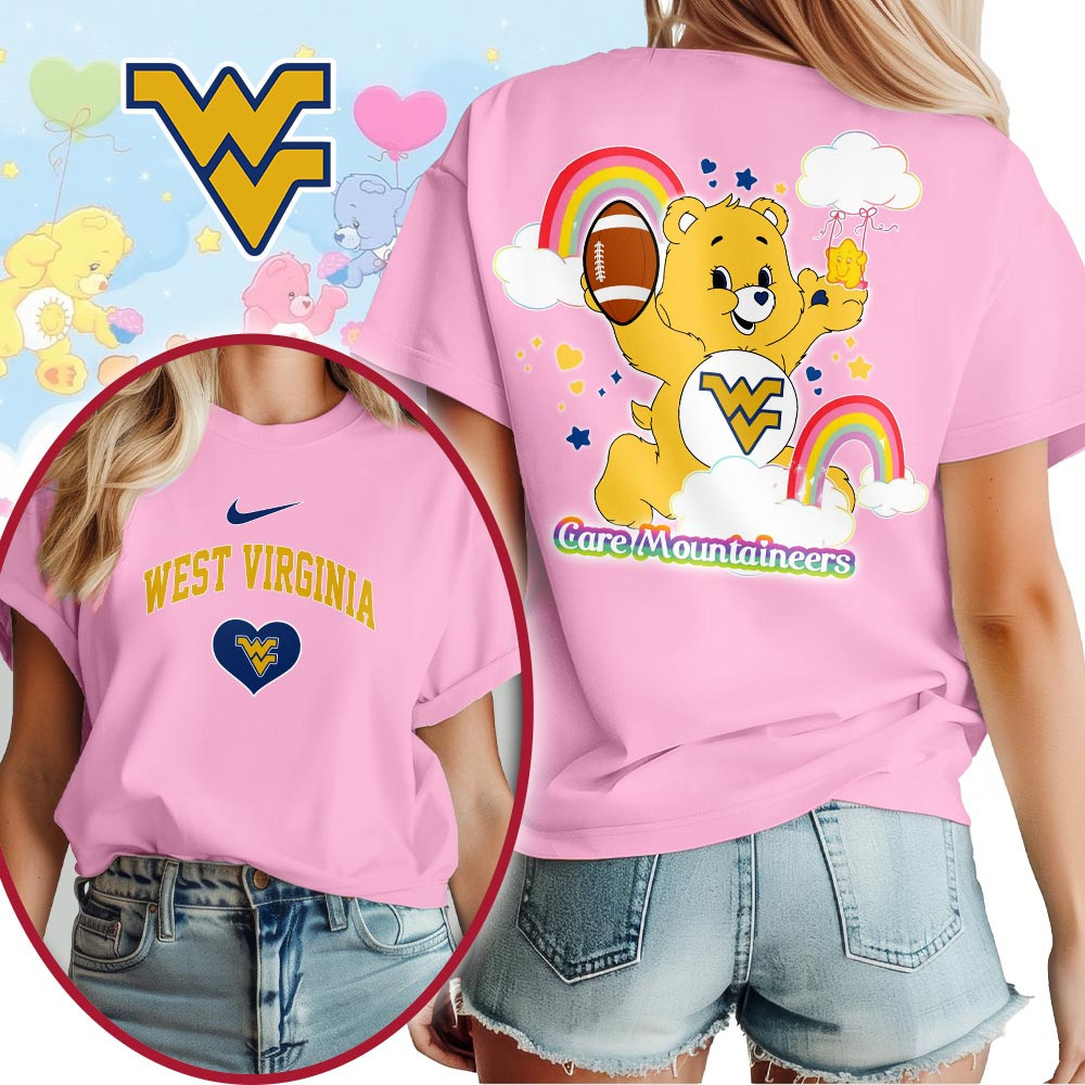 West Virginia Mountaineers | Premium NCAA Care Bears 3D T-Shirt TTH2105223