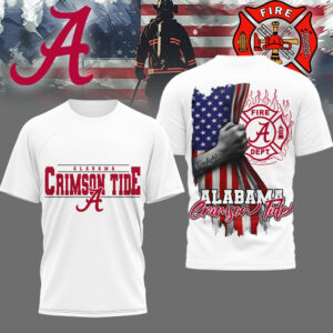 Alabama Crimson Tide | Premium NCAA Firefighter American Flag Shirt TTH2105230