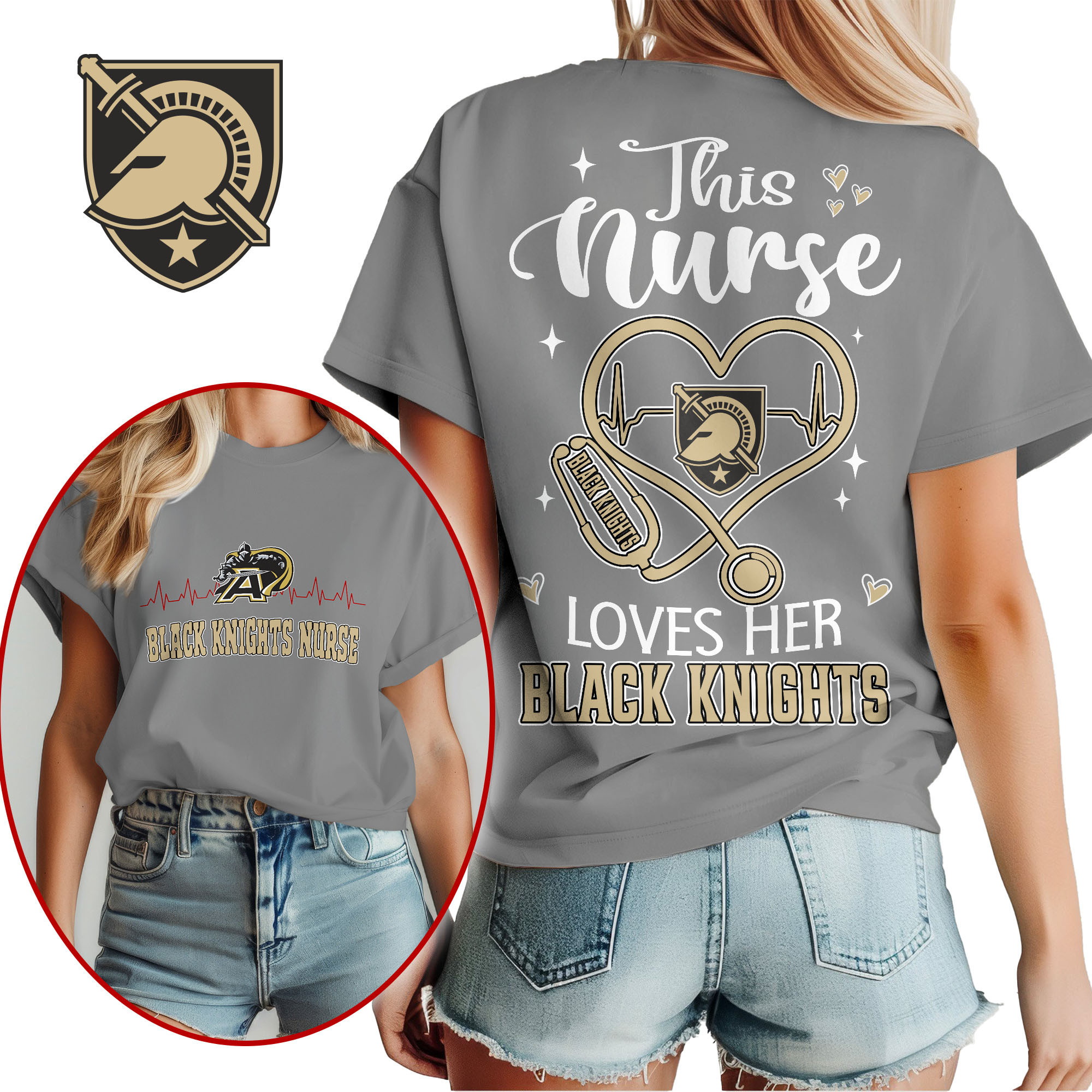 Army Black Knights | Premium Nurse Appreciation Month Women’s Shirt TTH2105224 - Image 2