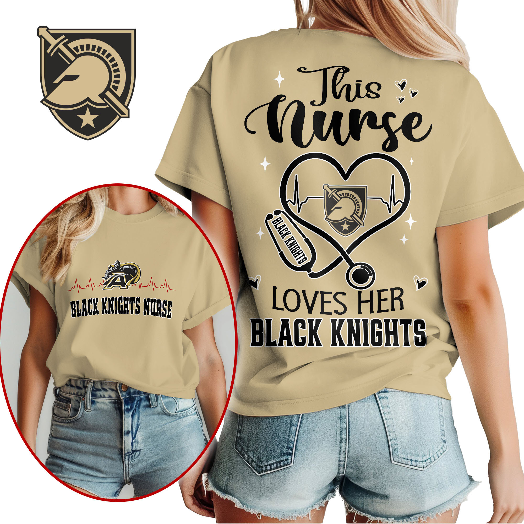 Army Black Knights | Premium Nurse Appreciation Month Women’s Shirt TTH2105224 - Image 3
