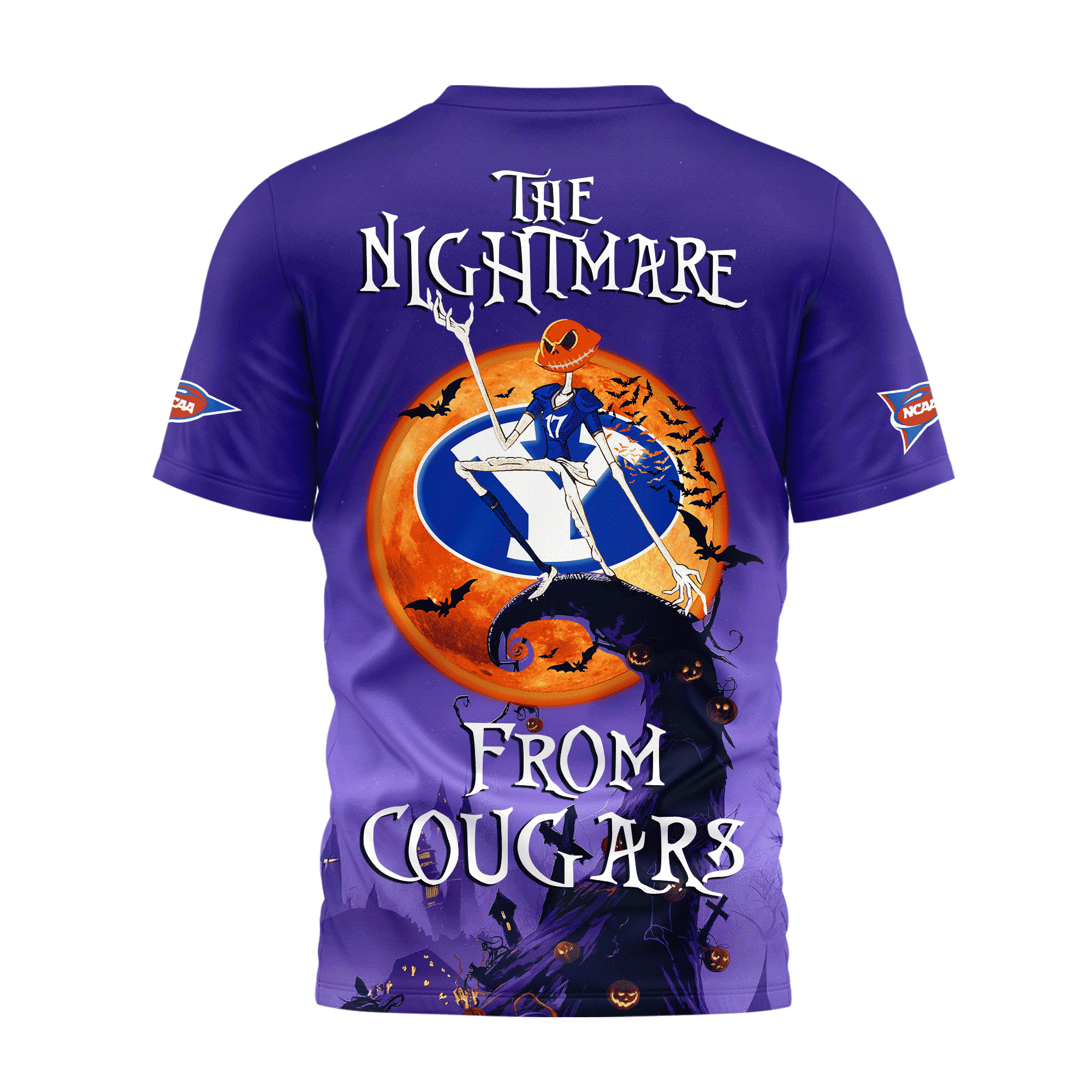 BYU Cougars | Premium NCAA Halloween The Nightmare 3D Shirt TTH2105225 - Image 2
