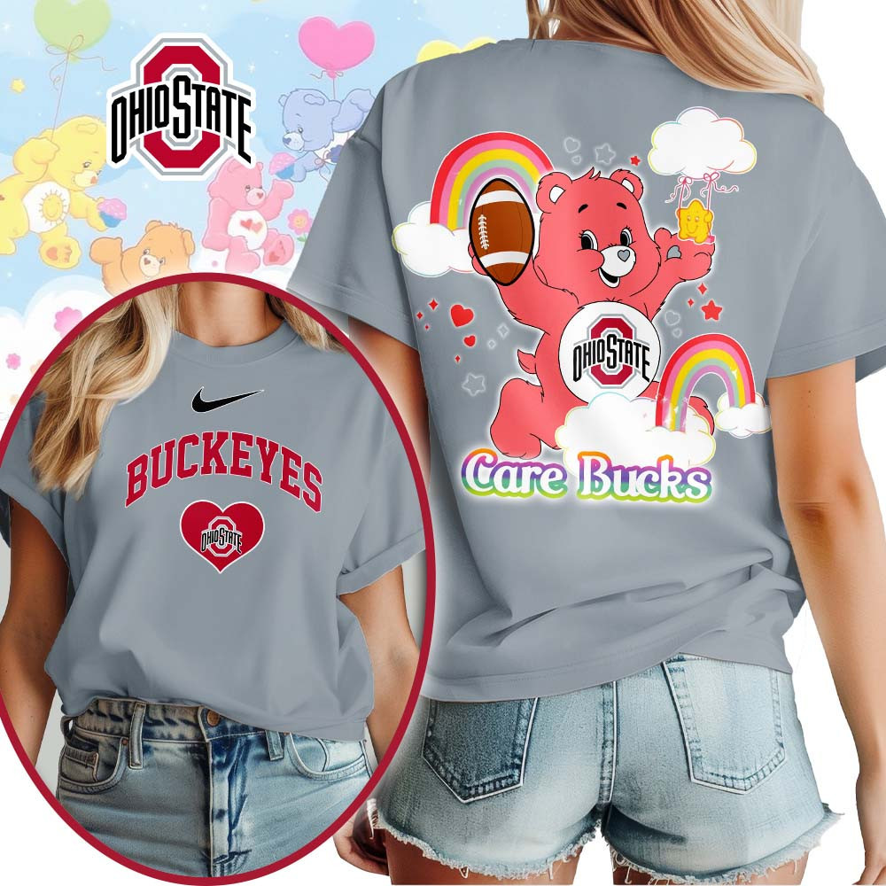 Ohio State Buckeyes | Premium NCAA Care Bears 3D T-Shirt TTH2105223 - Image 2